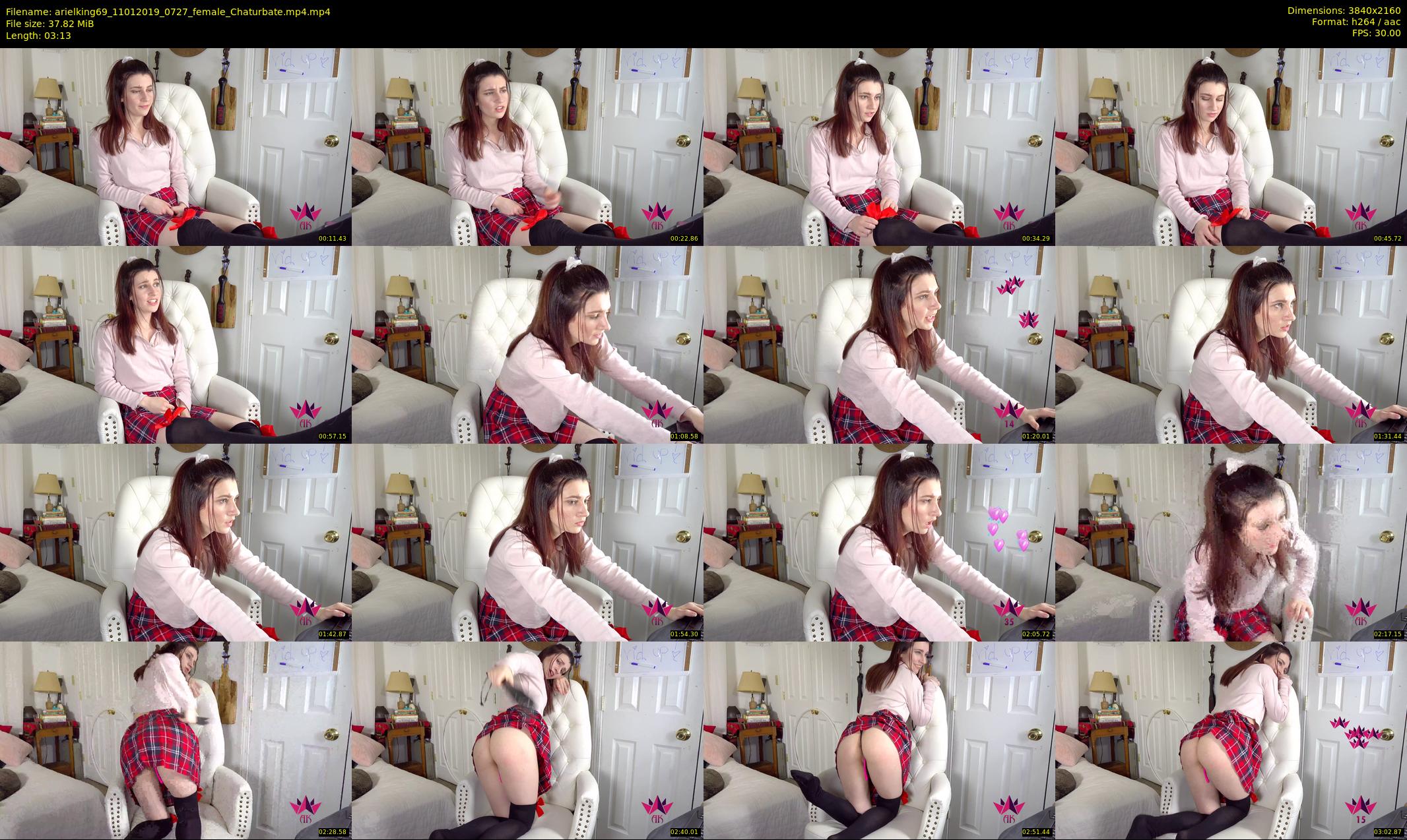 arielking69 — 4 minute Chaturbate female cam show recording, 4K, Jan 11, 2019