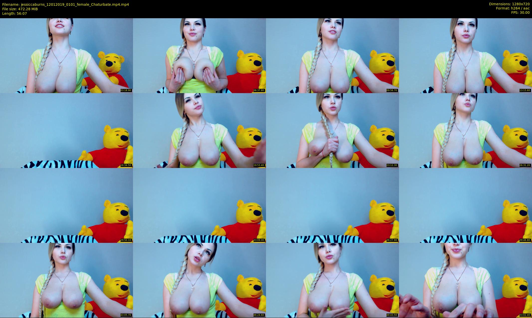 jessiccaburns — 57 minute Chaturbate female cam show recording, 720p, Jan 12, 2019