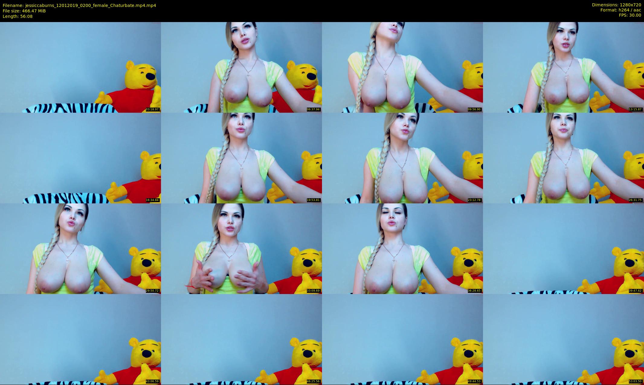 jessiccaburns — 57 minute Chaturbate female cam show recording, 720p, Jan 12, 2019