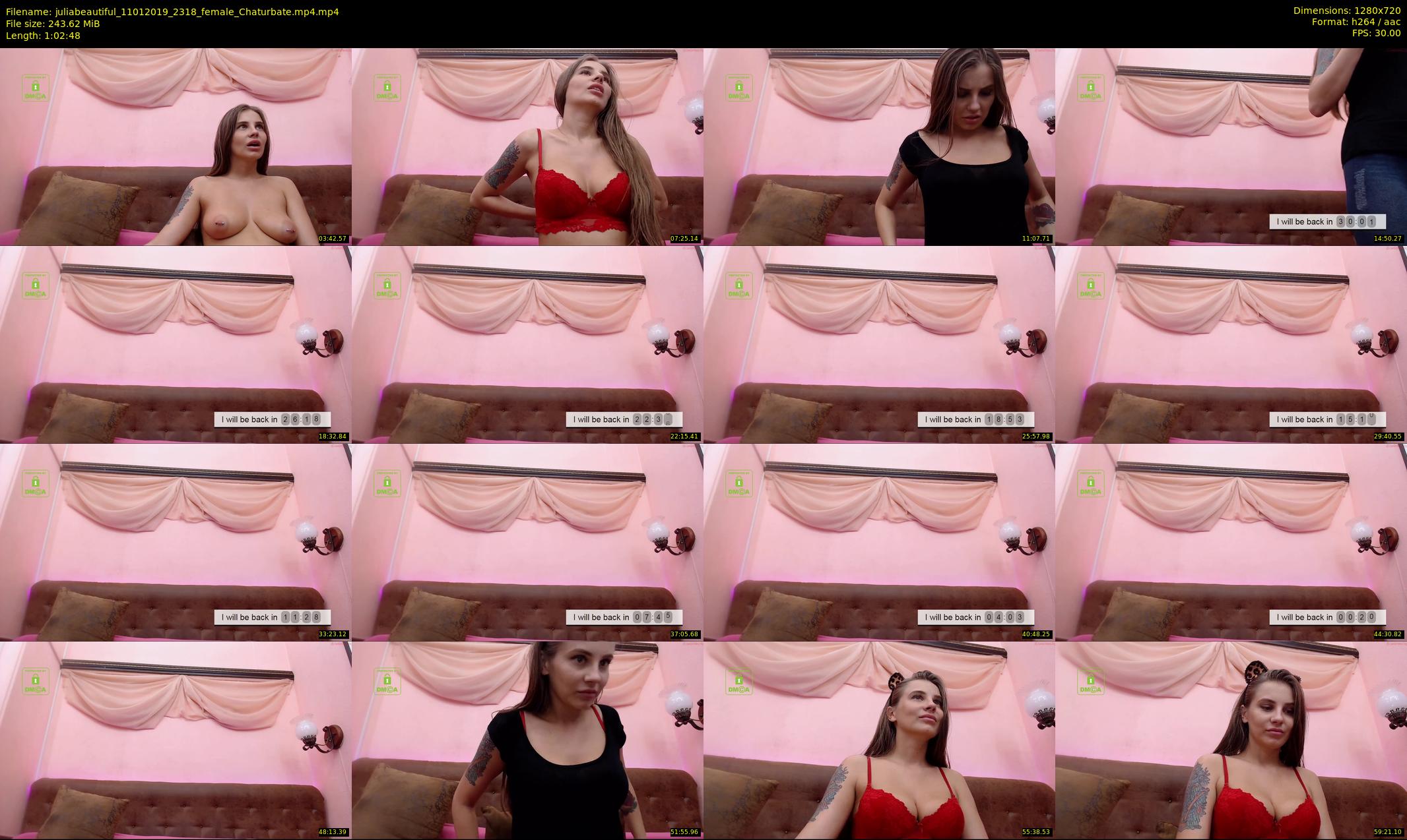 juliabeautiful — 63 minute Chaturbate female cam show recording, 720p, Jan 11, 2019