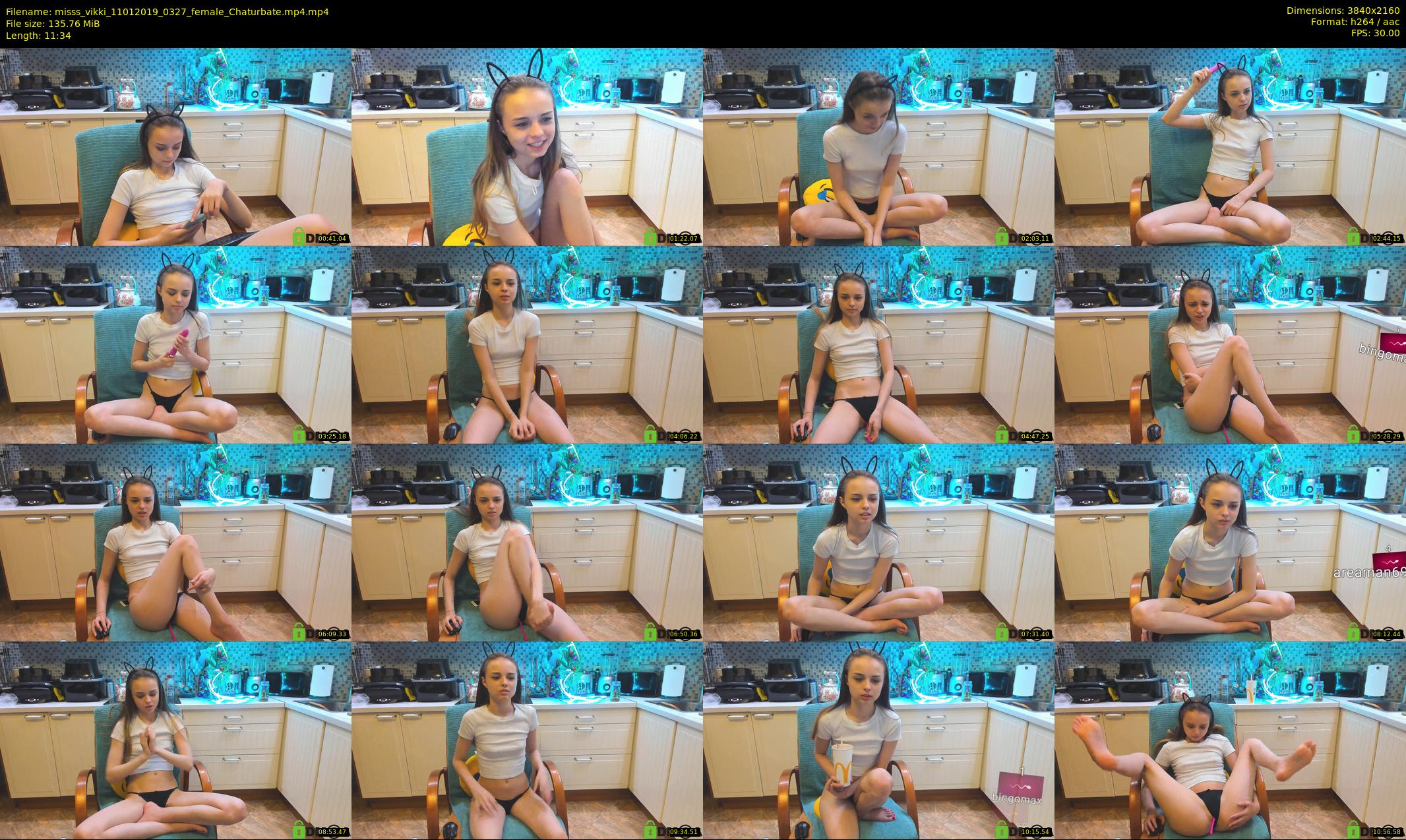 misss_vikki — 12 minute Chaturbate female cam show recording, 4K, Jan 11, 2019