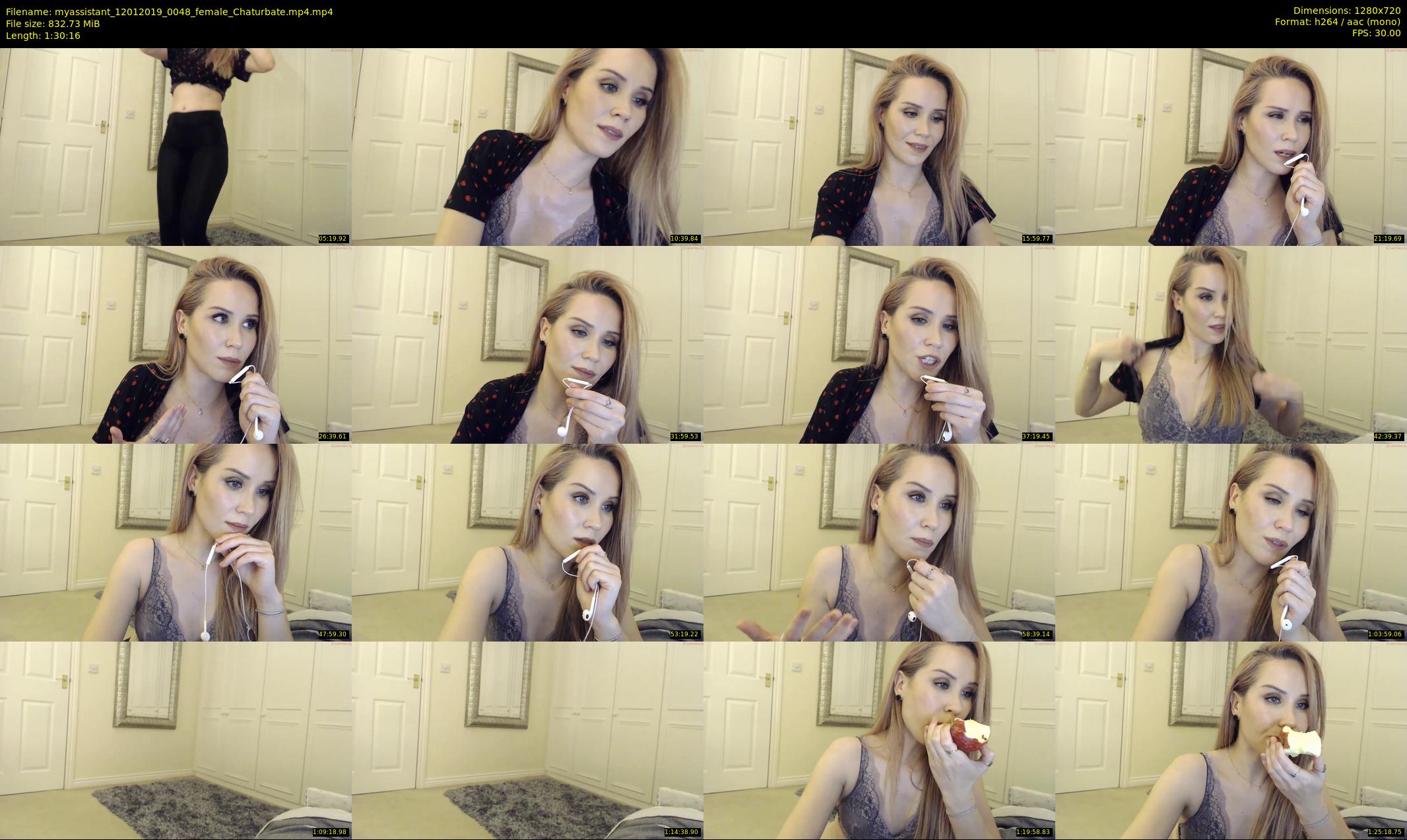 myassistant — 91 minute Chaturbate female cam show recording, 720p, Jan 12, 2019