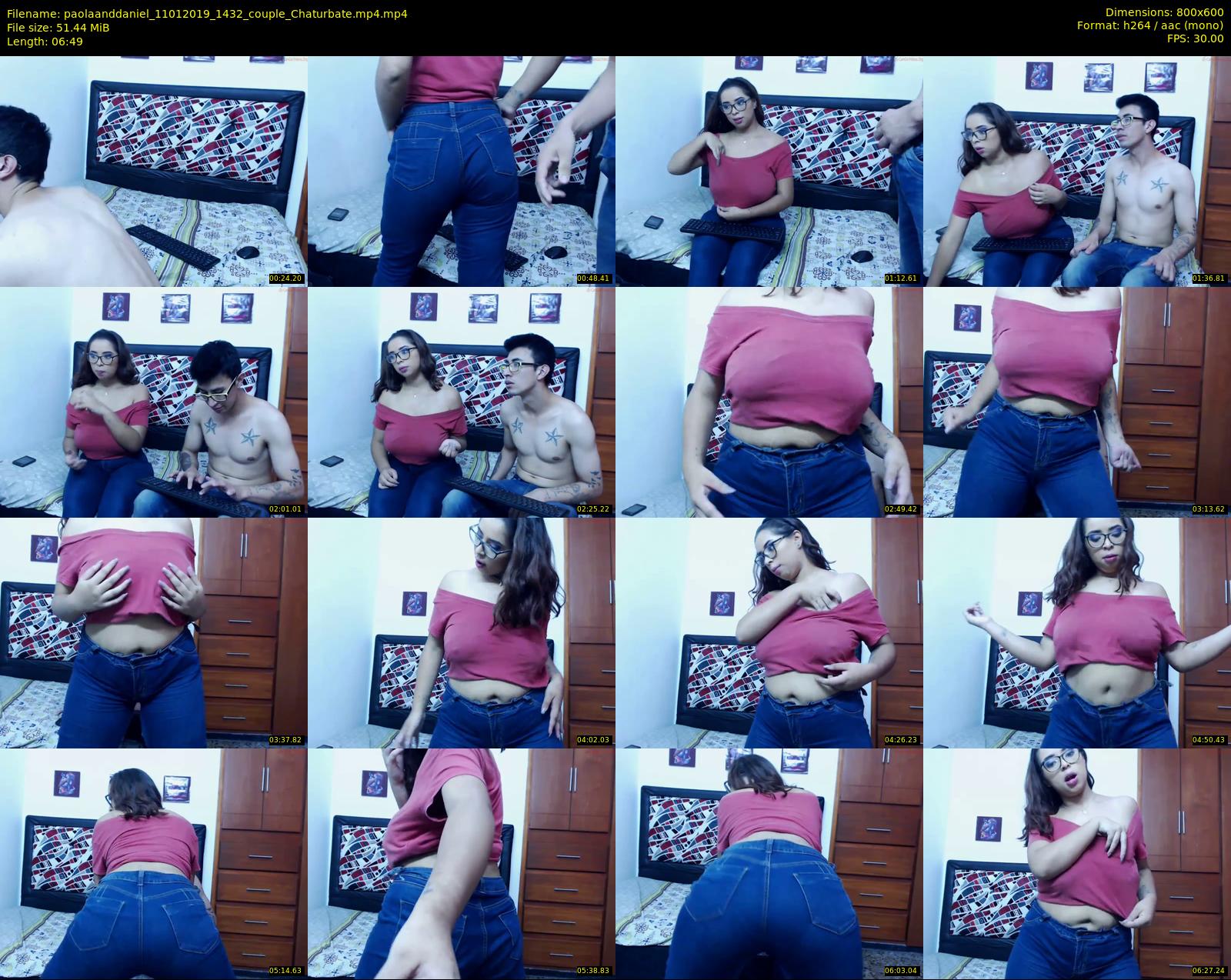 paolaanddaniel — 7 minute Chaturbate couple cam show recording, 480p, Jan 11, 2019