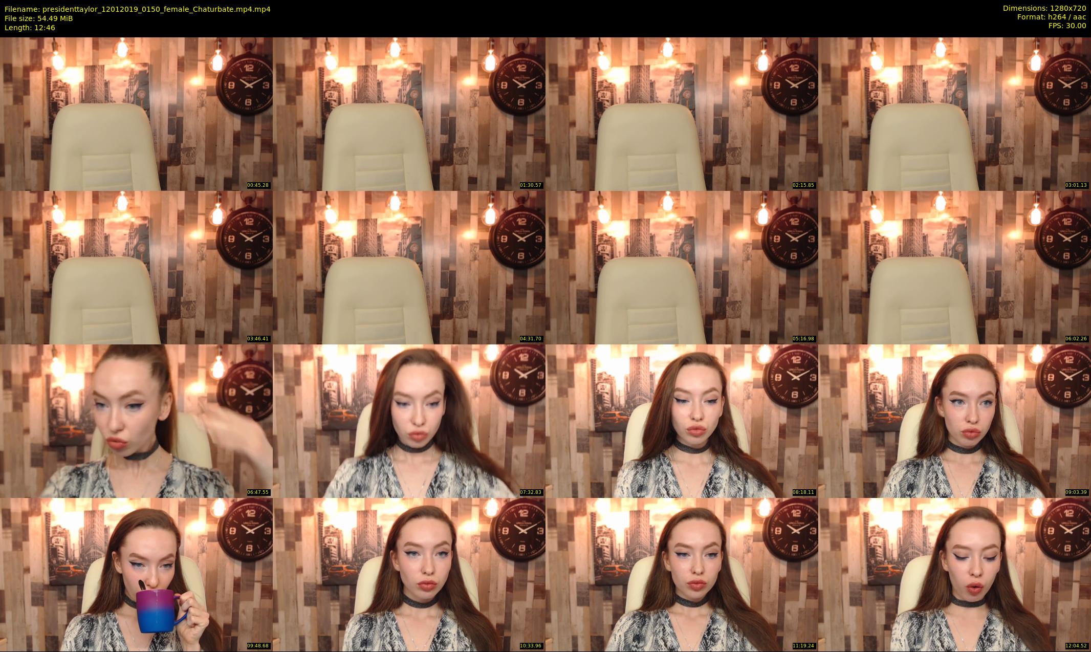 presidenttaylor — 13 minute Chaturbate female cam show recording, 720p, Jan 12, 2019