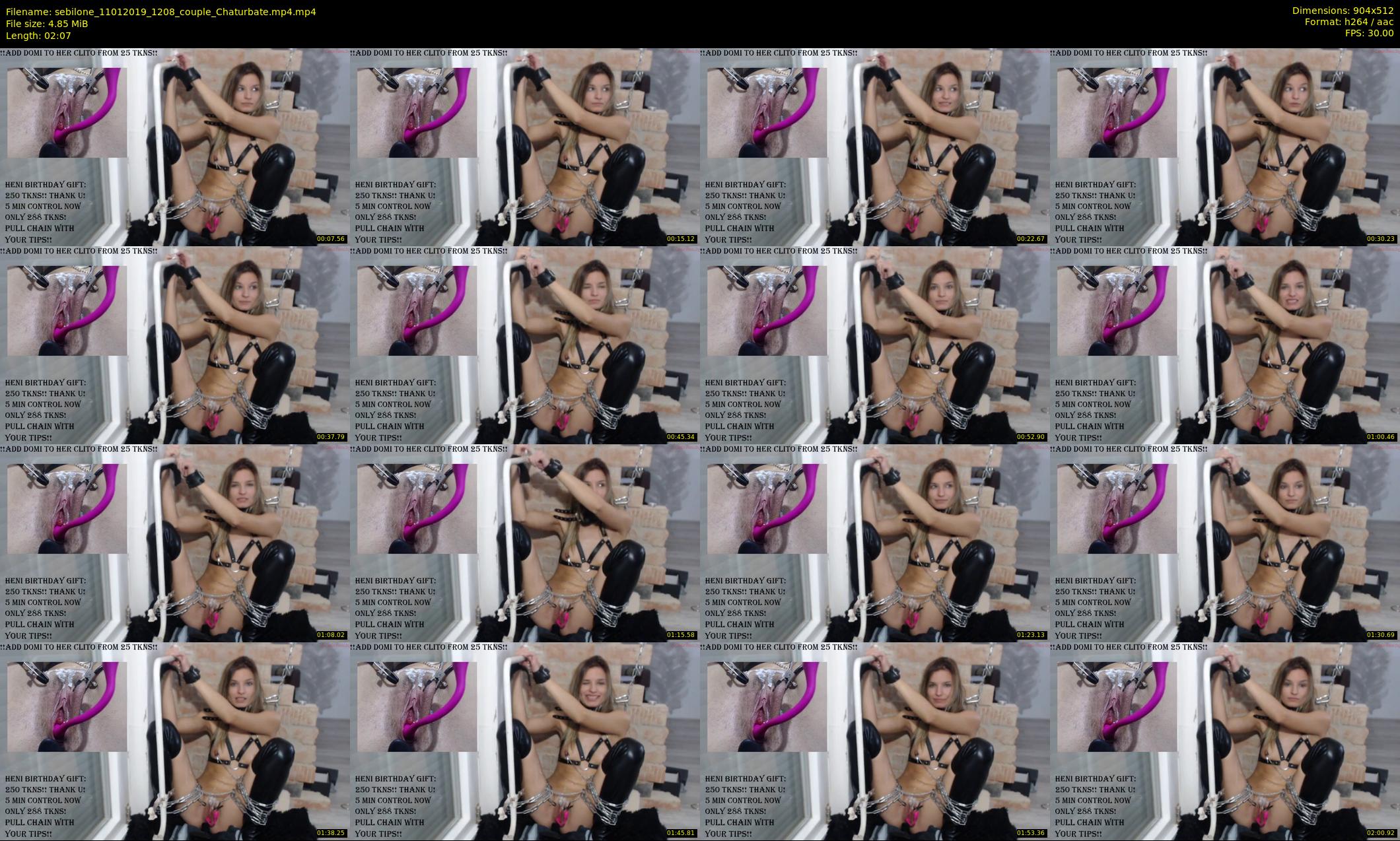 sebilone — 3 minute Chaturbate couple cam show recording, 480p, Jan 11, 2019