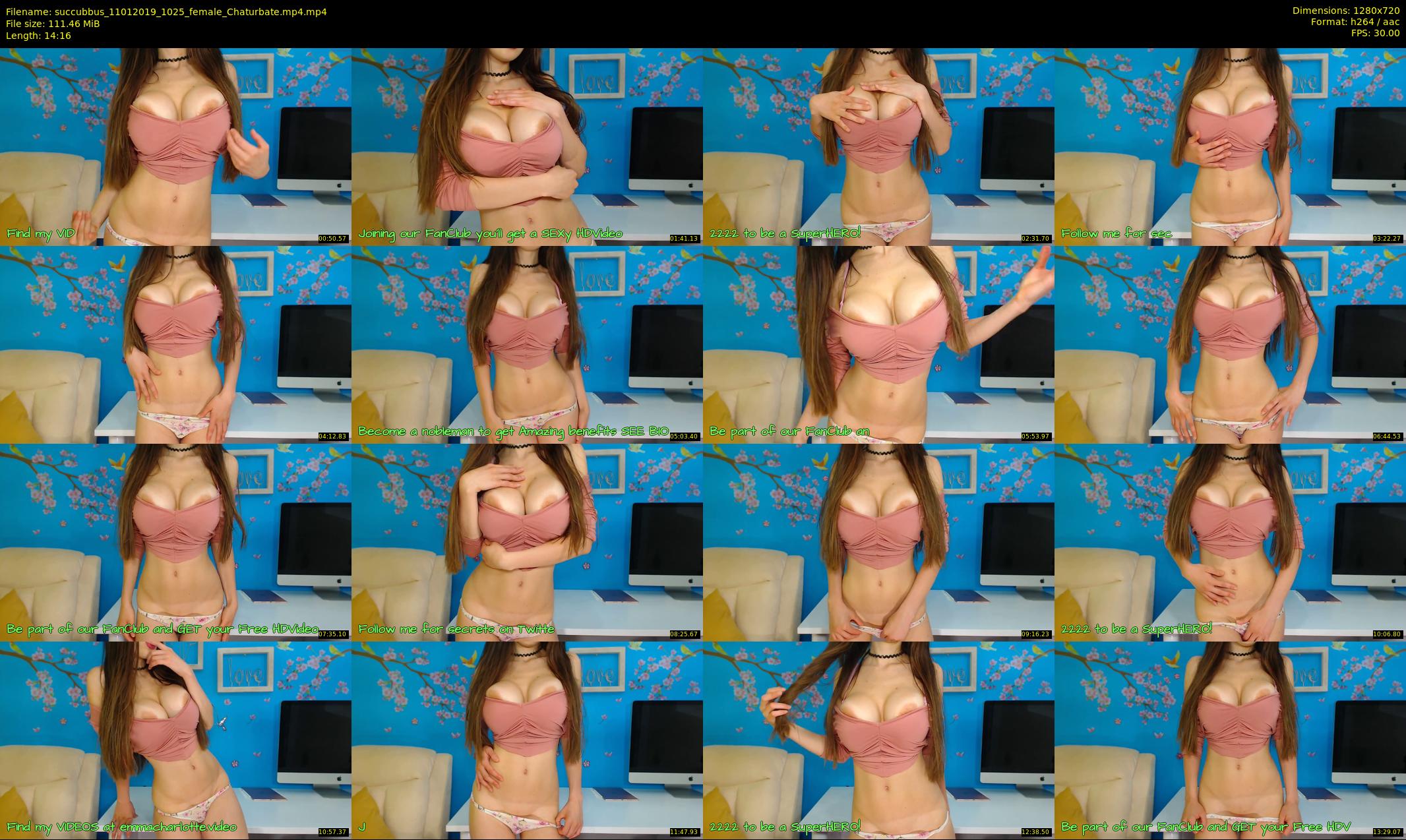 succubbus — 15 minute Chaturbate female cam show recording, 720p, Jan 11, 2019