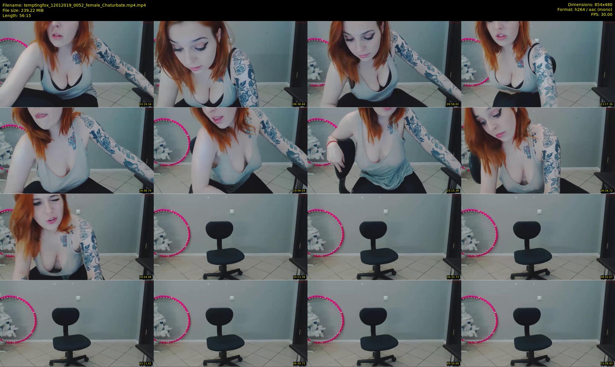 temptingfox — 57 minute Chaturbate female cam show recording, 480p, Jan 12, 2019