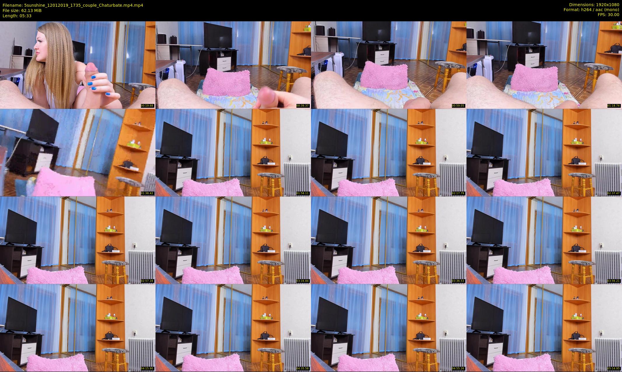 5sunshine — 6 minute Chaturbate couple cam show recording, 1080p, Jan 12, 2019