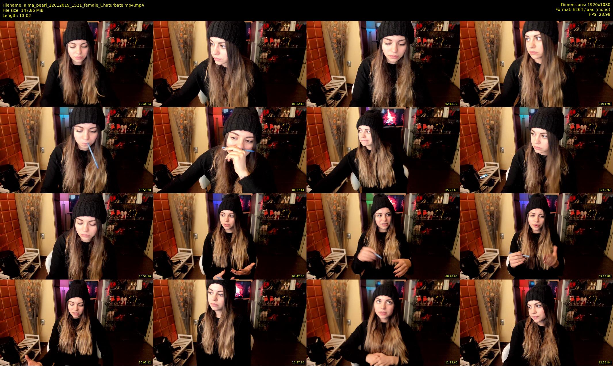 alma_pearl — 14 minute Chaturbate female cam show recording, 1080p, Jan 12, 2019