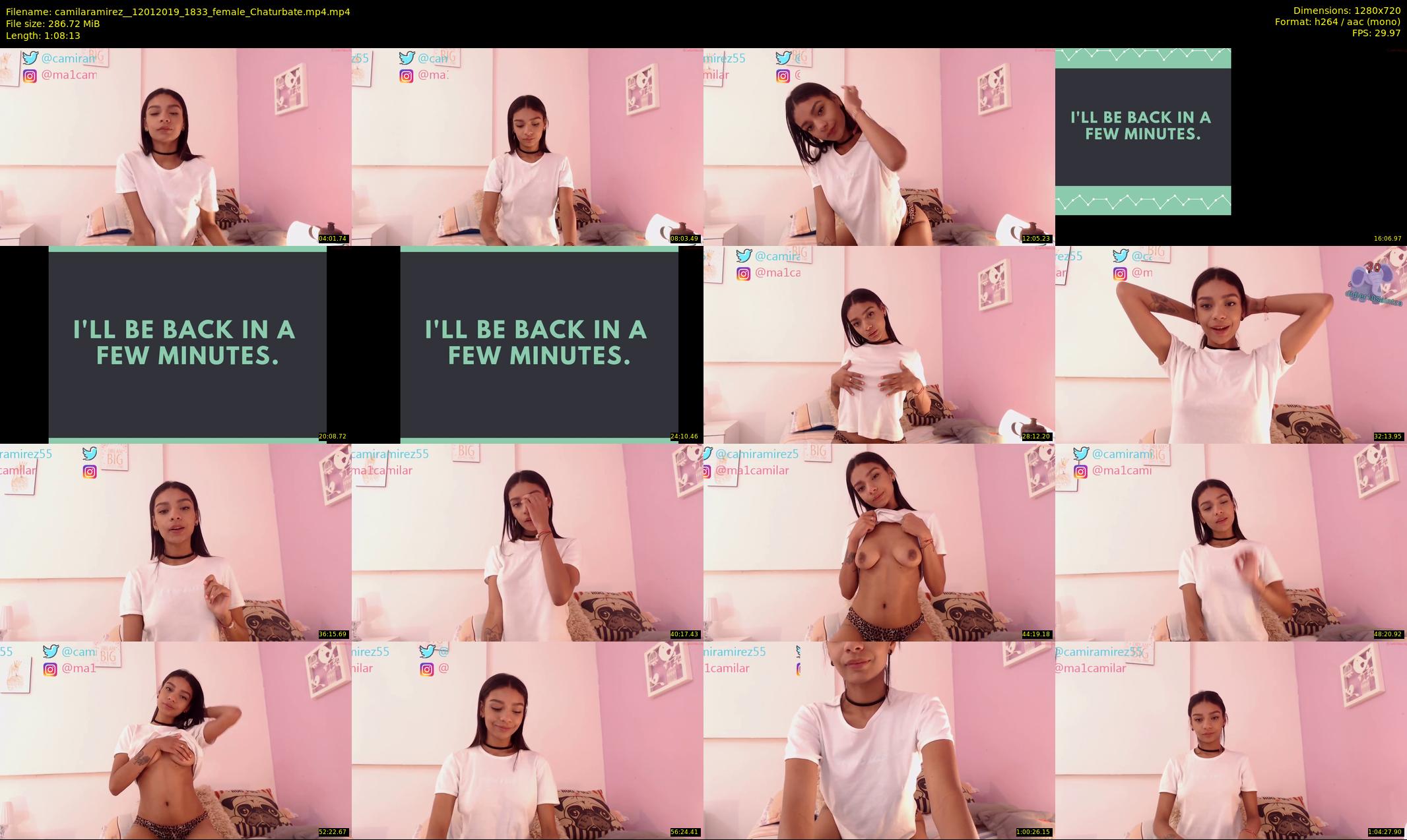 camilaramirez_ — 69 minute Chaturbate female cam show recording, 720p, Jan 12, 2019