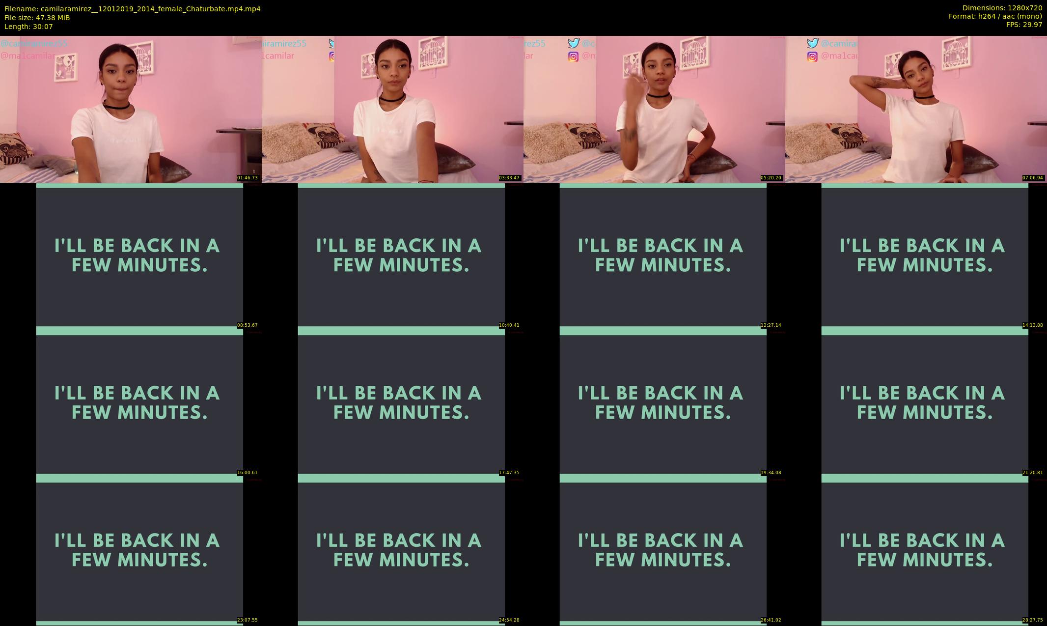 camilaramirez_ — 31 minute Chaturbate female cam show recording, 720p, Jan 12, 2019