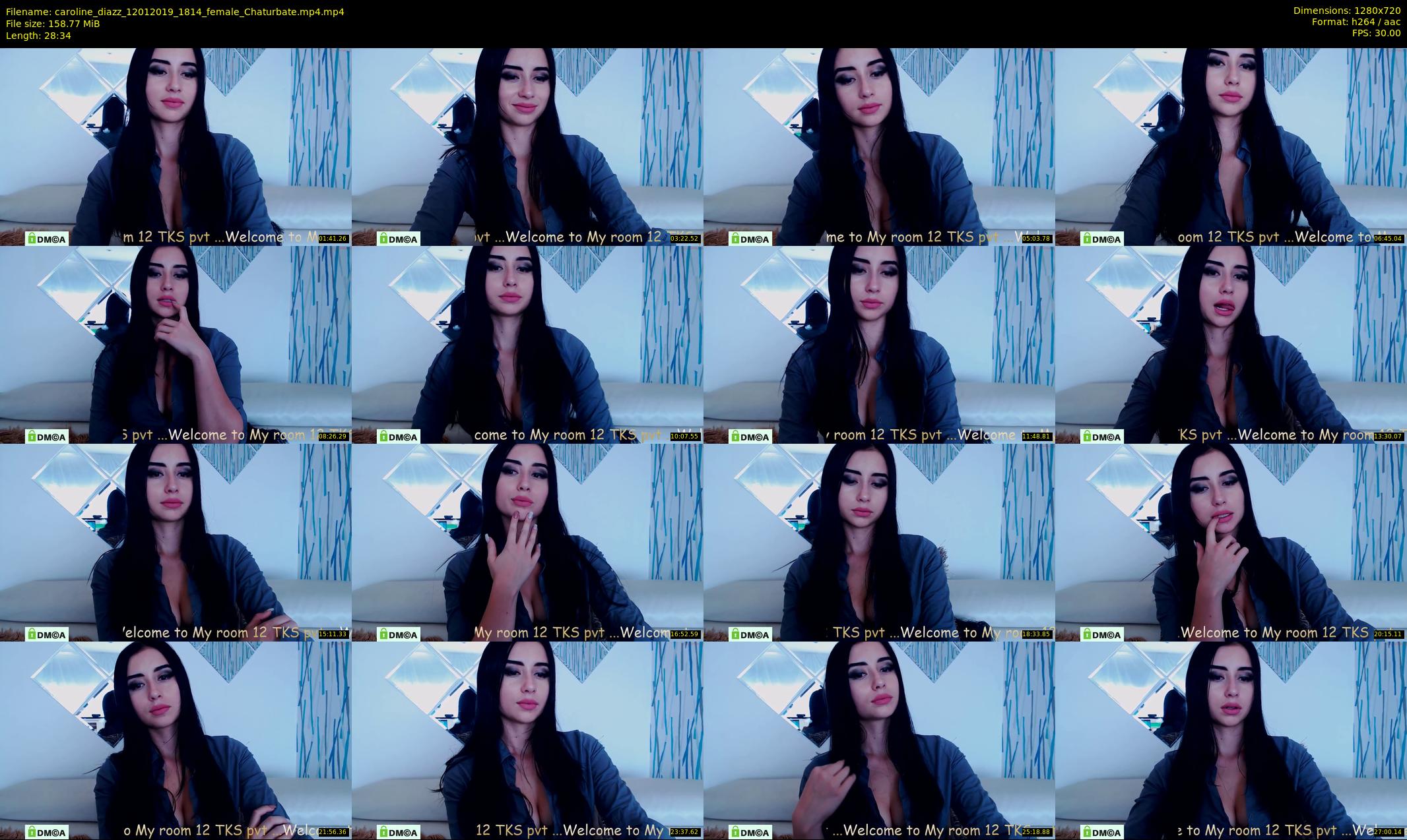 caroline_diazz — 29 minute Chaturbate female cam show recording, 720p, Jan 12, 2019