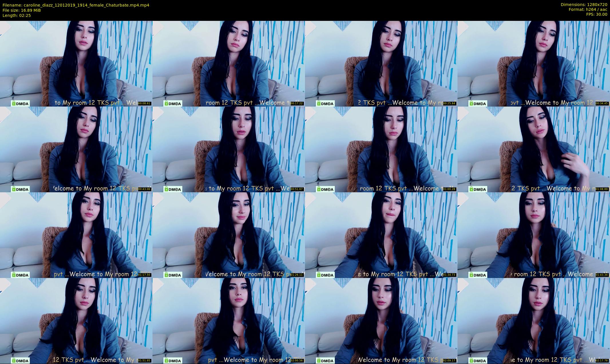 caroline_diazz — 3 minute Chaturbate female cam show recording, 720p, Jan 12, 2019