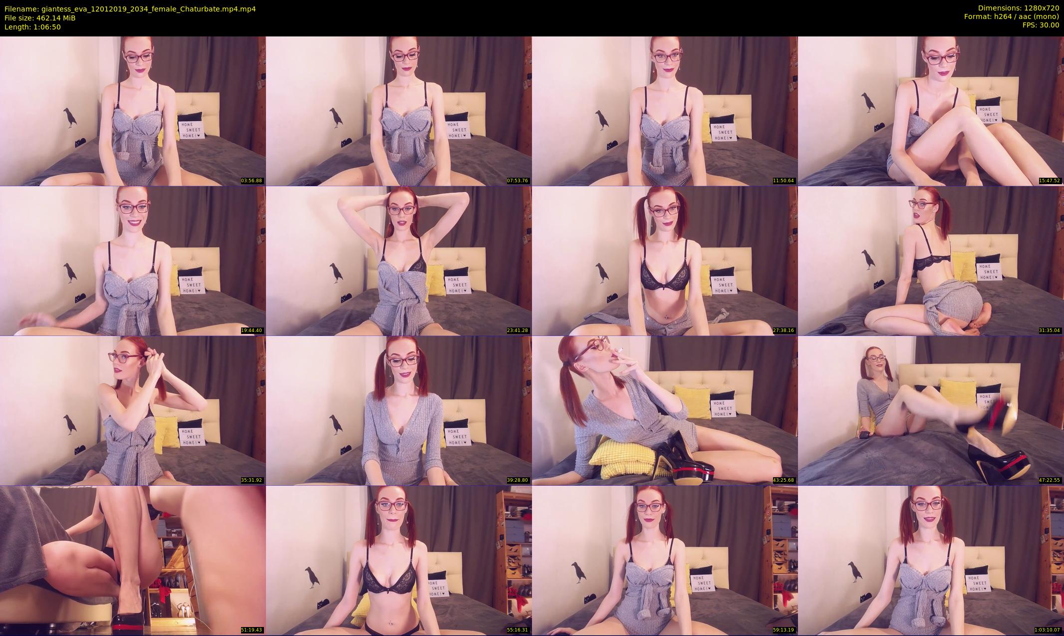 giantess_eva — 67 minute Chaturbate female cam show recording, 720p, Jan 12, 2019