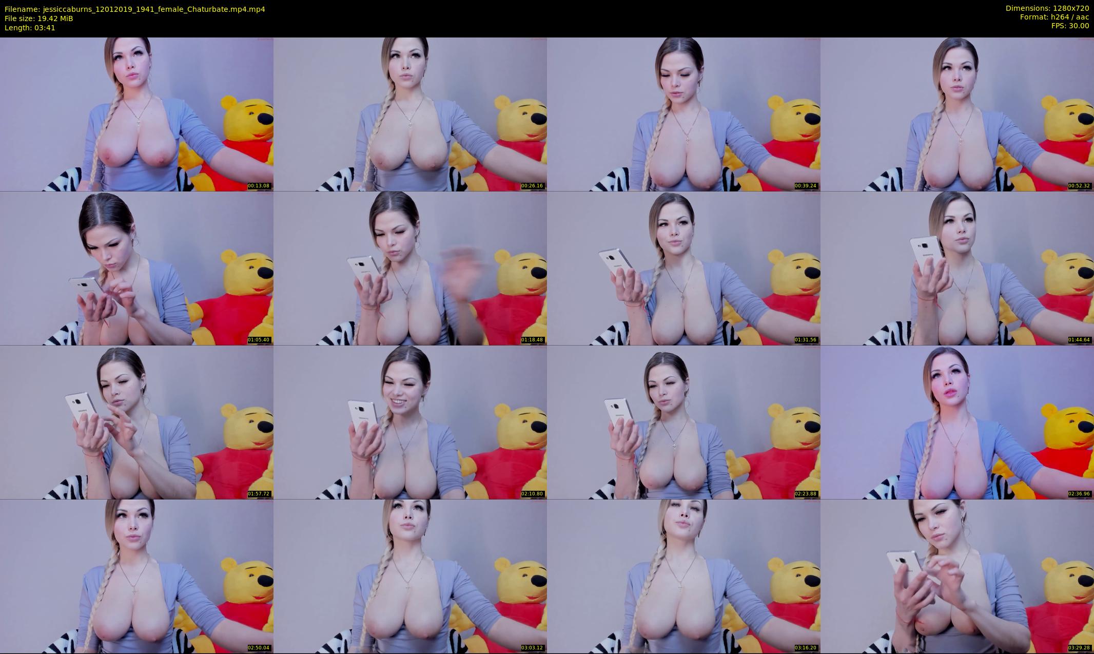 jessiccaburns — 4 minute Chaturbate female cam show recording, 720p, Jan 12, 2019