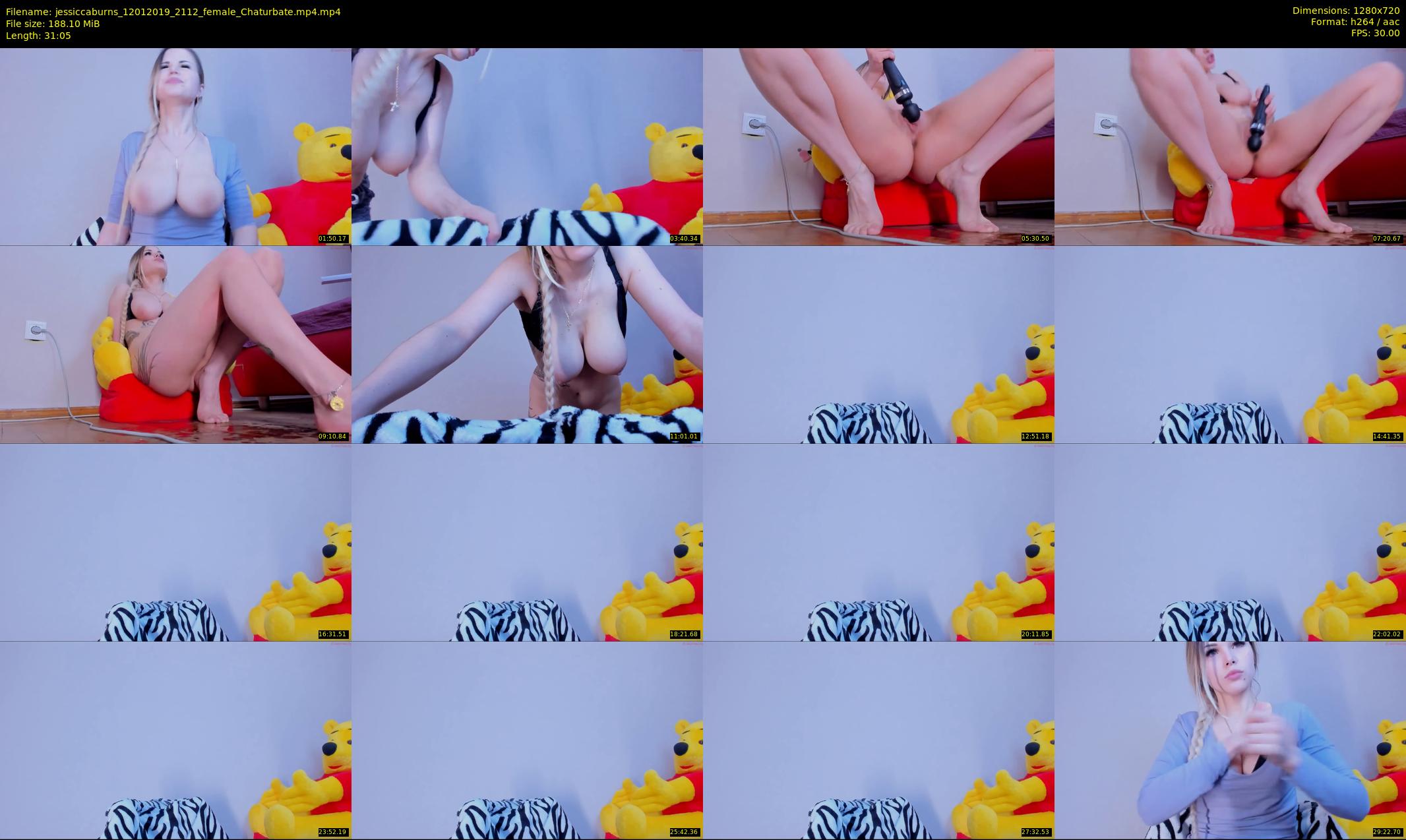 jessiccaburns — 32 minute Chaturbate female cam show recording, 720p, Jan 12, 2019