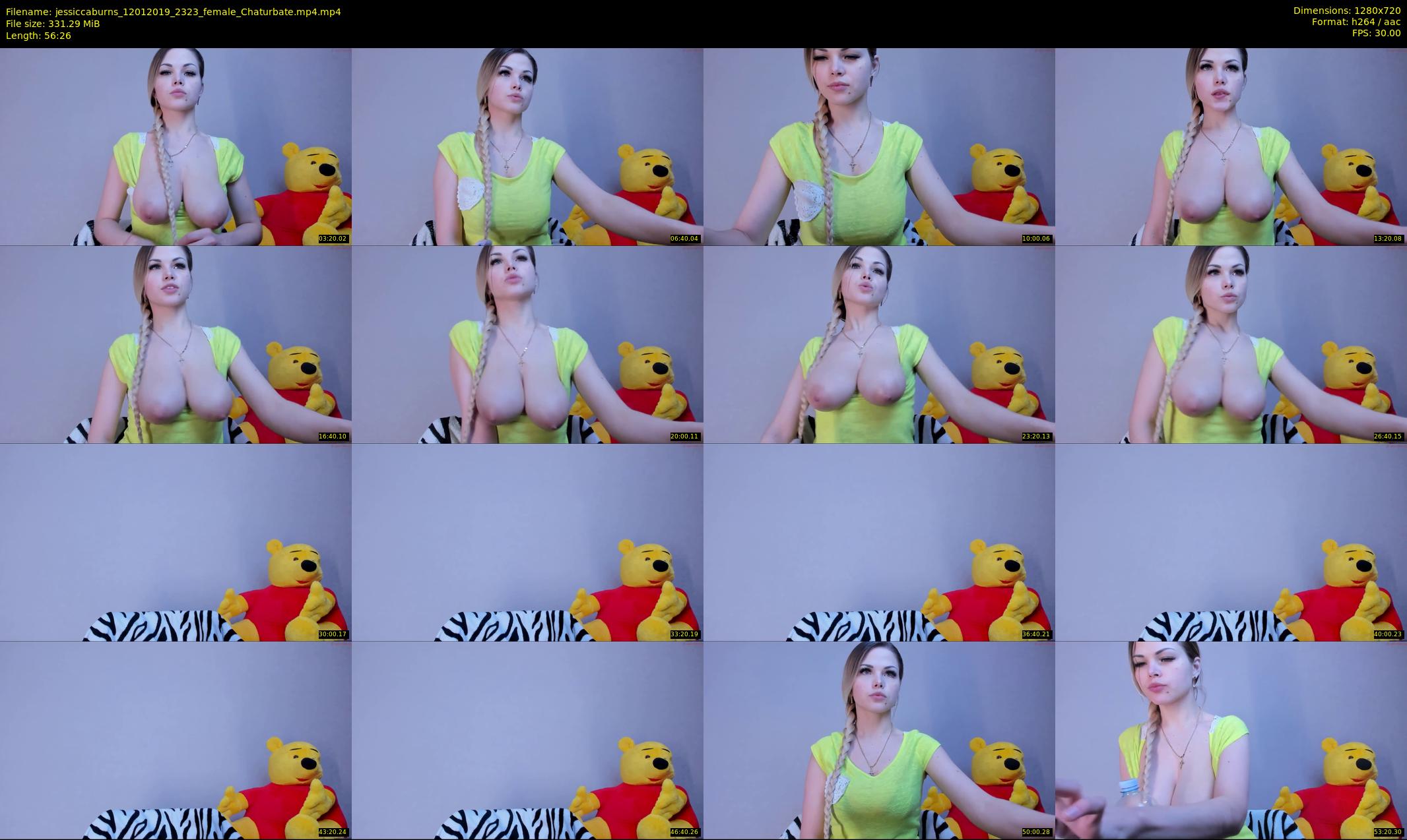 jessiccaburns — 57 minute Chaturbate female cam show recording, 720p, Jan 12, 2019