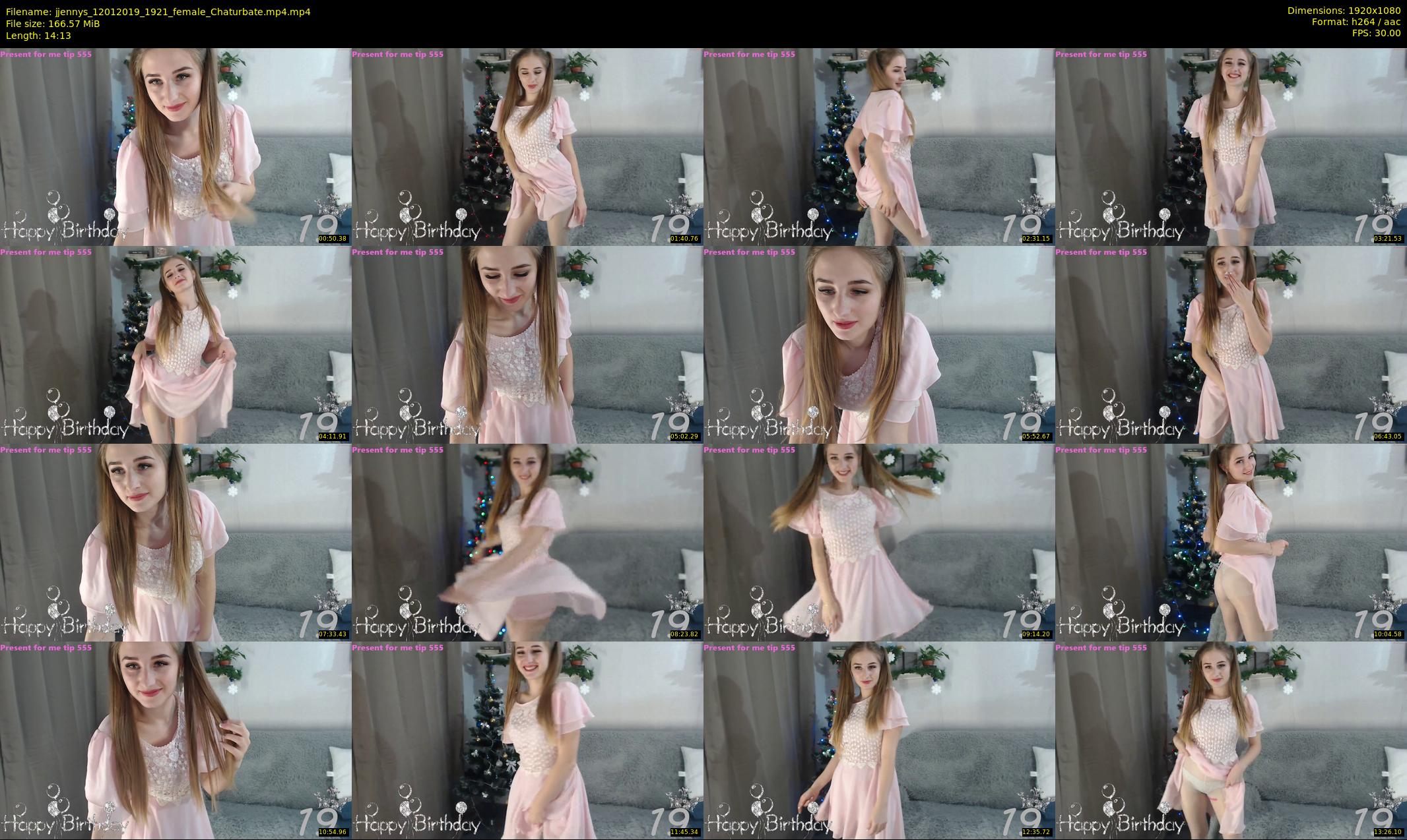 jjennys — 15 minute Chaturbate female cam show recording, 1080p, Jan 12, 2019