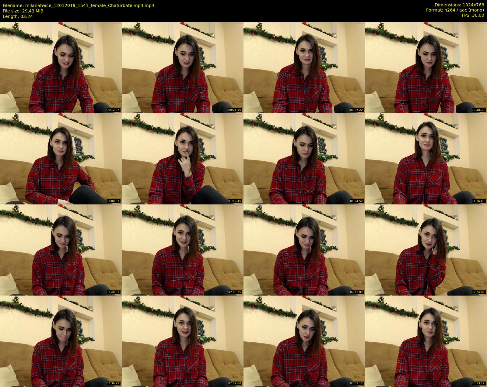 milanatwice — 4 minute Chaturbate female cam show recording, 720p, Jan 12, 2019