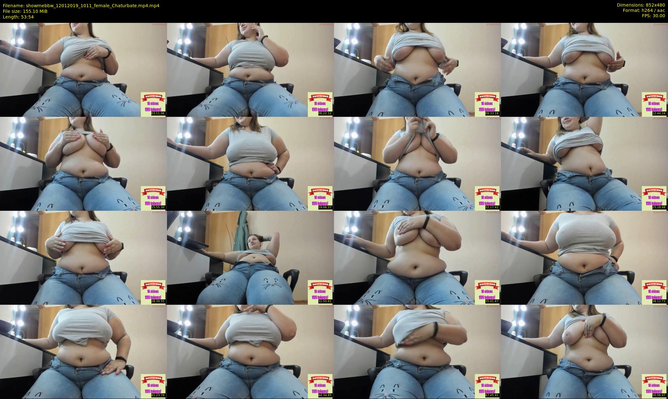 showmebbw — 54 minute Chaturbate female cam show recording, 480p, Jan 12, 2019