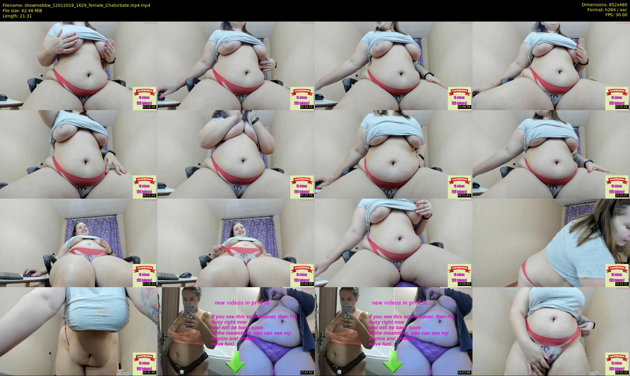 showmebbw — 22 minute Chaturbate female cam show recording, 480p, Jan 12, 2019