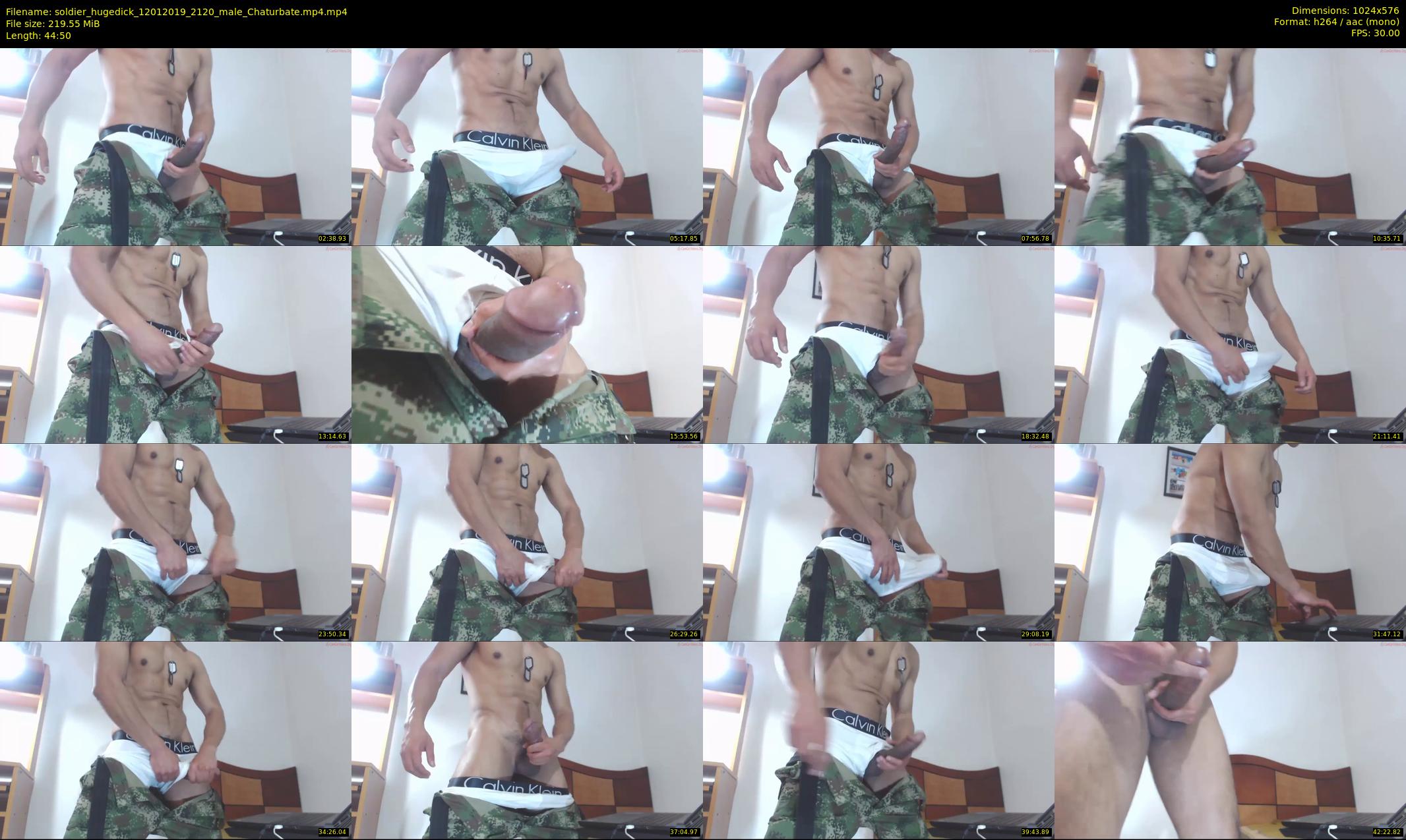 soldier_hugedick — 45 minute Chaturbate male cam show recording, 480p, Jan 12, 2019
