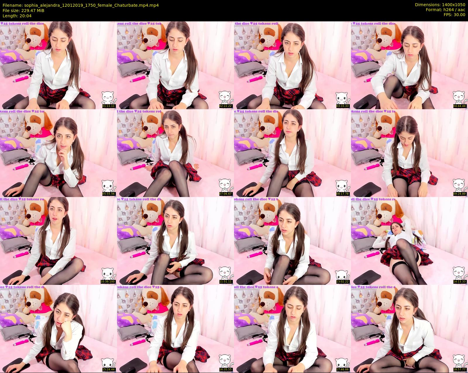 sophia_alejandra — 21 minute Chaturbate female cam show recording, 720p, Jan 12, 2019