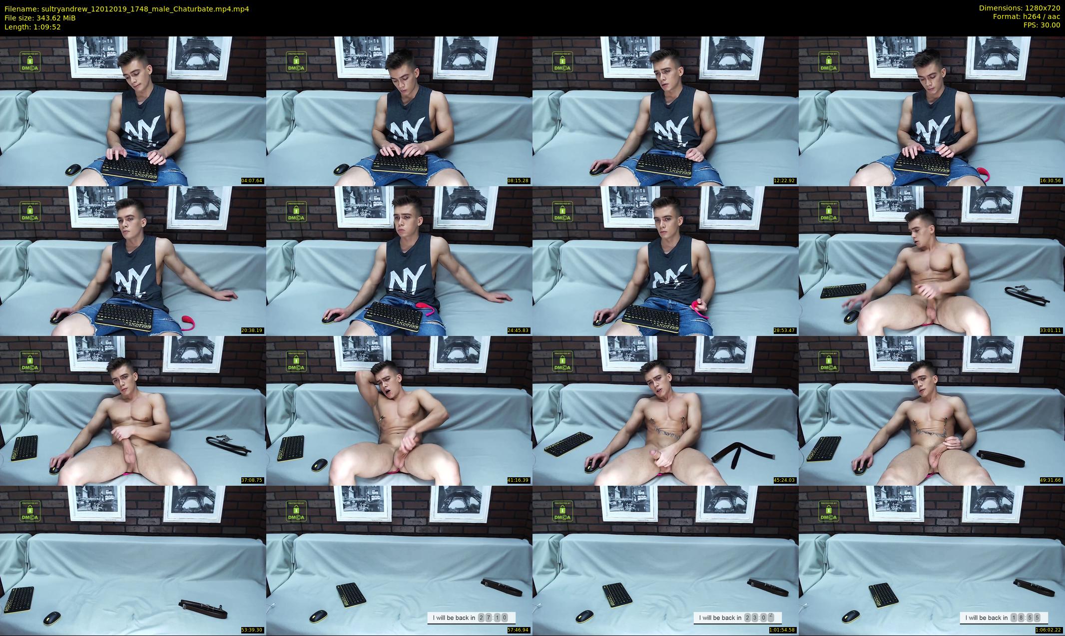 sultryandrew — 70 minute Chaturbate male cam show recording, 720p, Jan 12, 2019