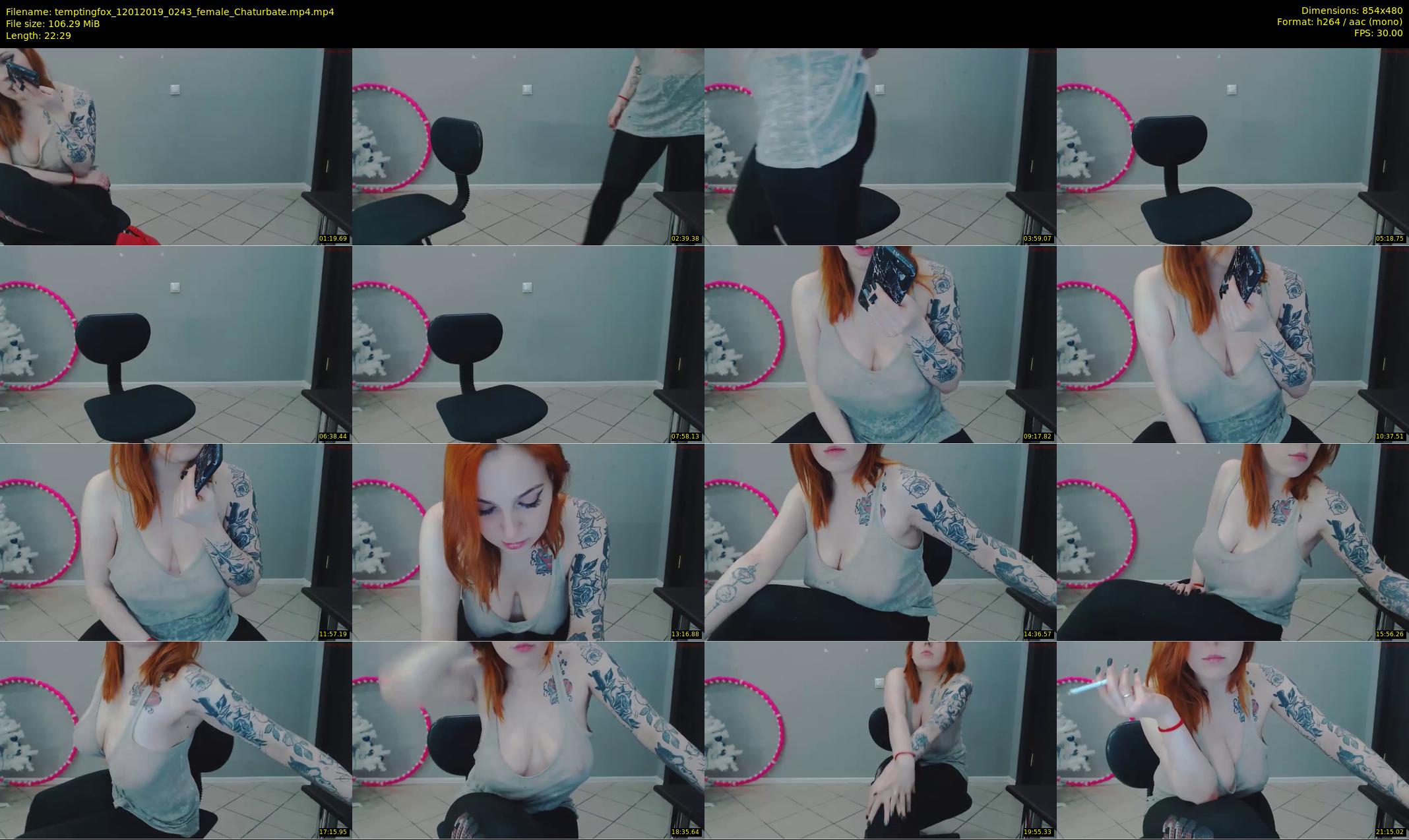 temptingfox — 23 minute Chaturbate female cam show recording, 480p, Jan 12, 2019