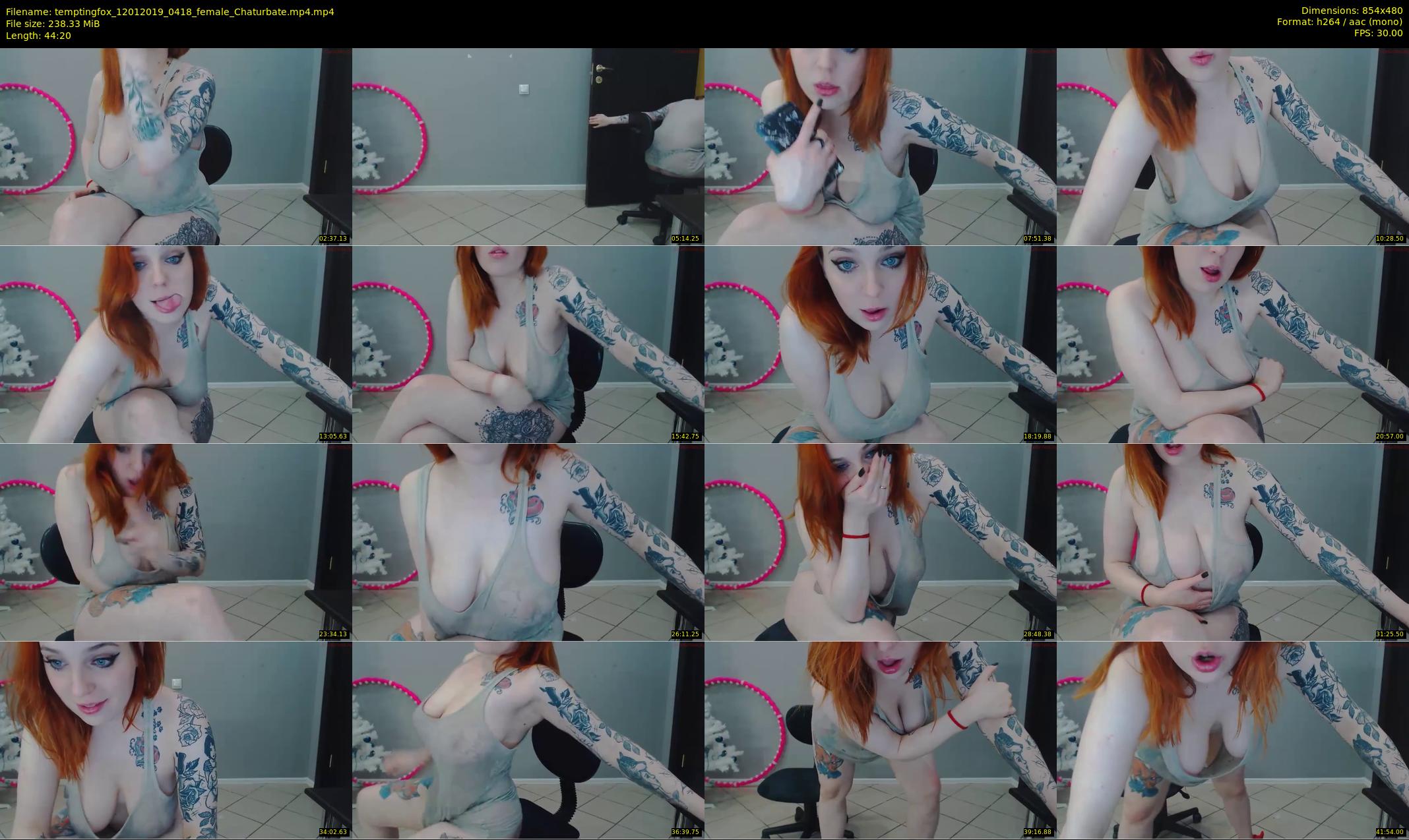 temptingfox — 45 minute Chaturbate female cam show recording, 480p, Jan 12, 2019