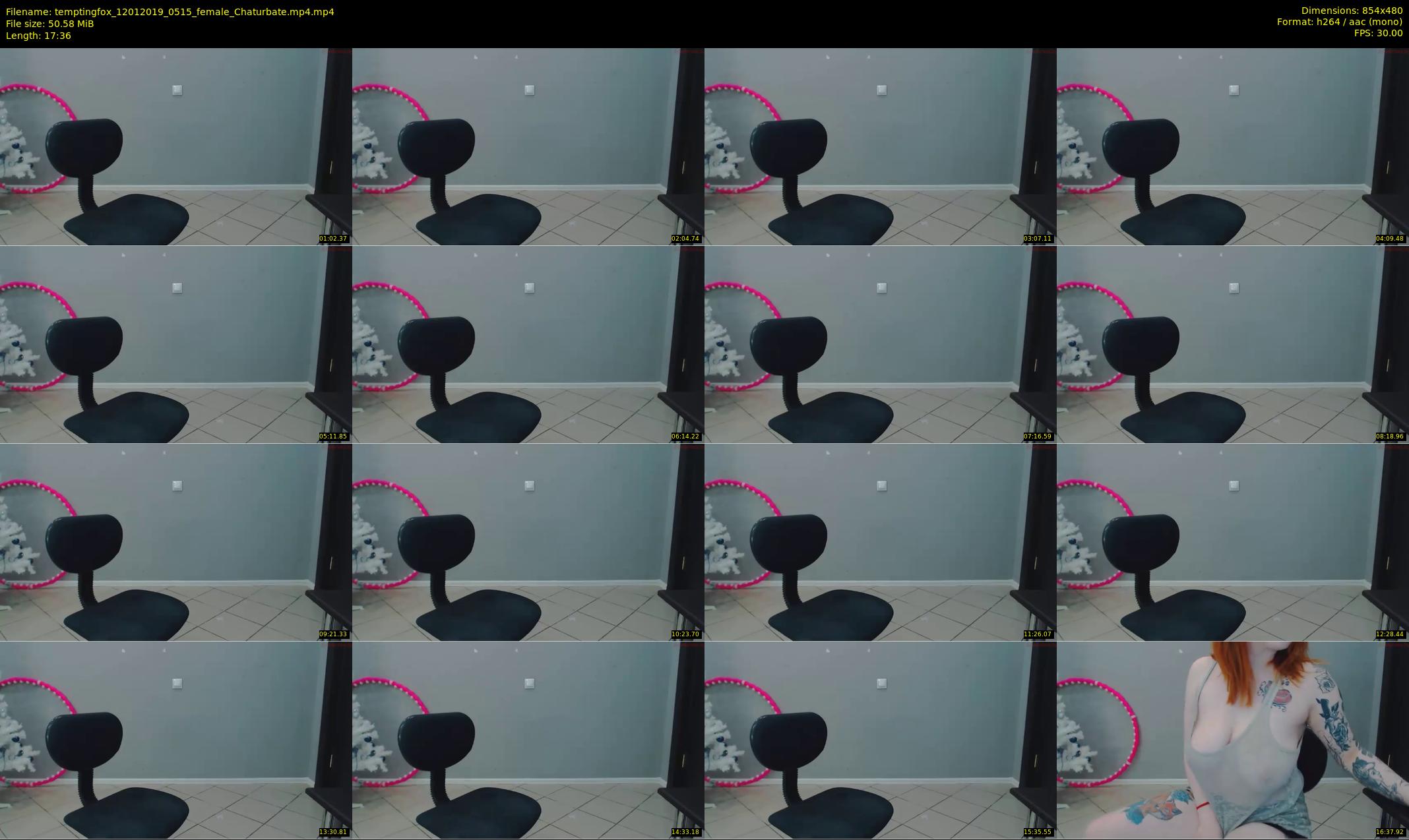 temptingfox — 18 minute Chaturbate female cam show recording, 480p, Jan 12, 2019