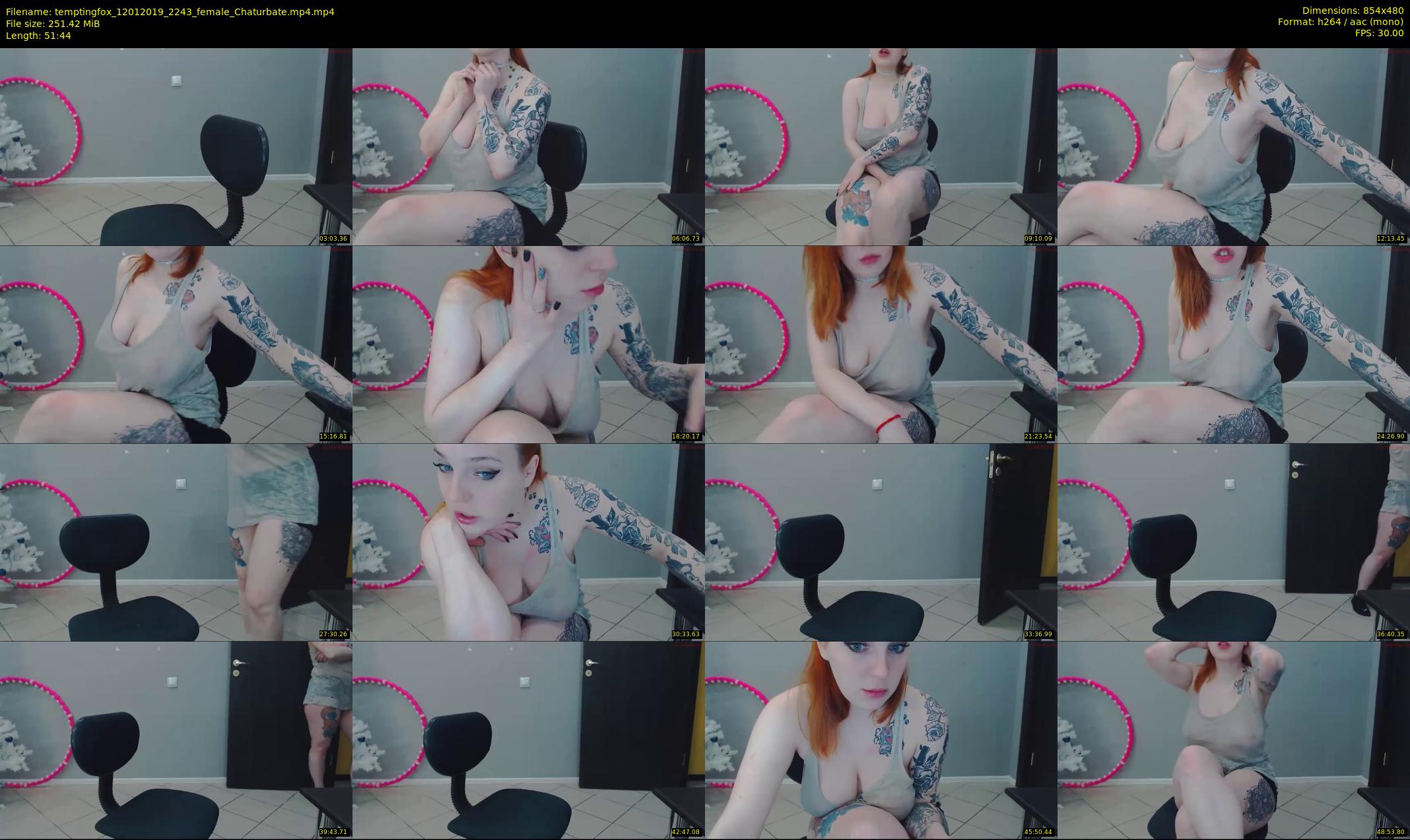 temptingfox — 52 minute Chaturbate female cam show recording, 480p, Jan 12, 2019