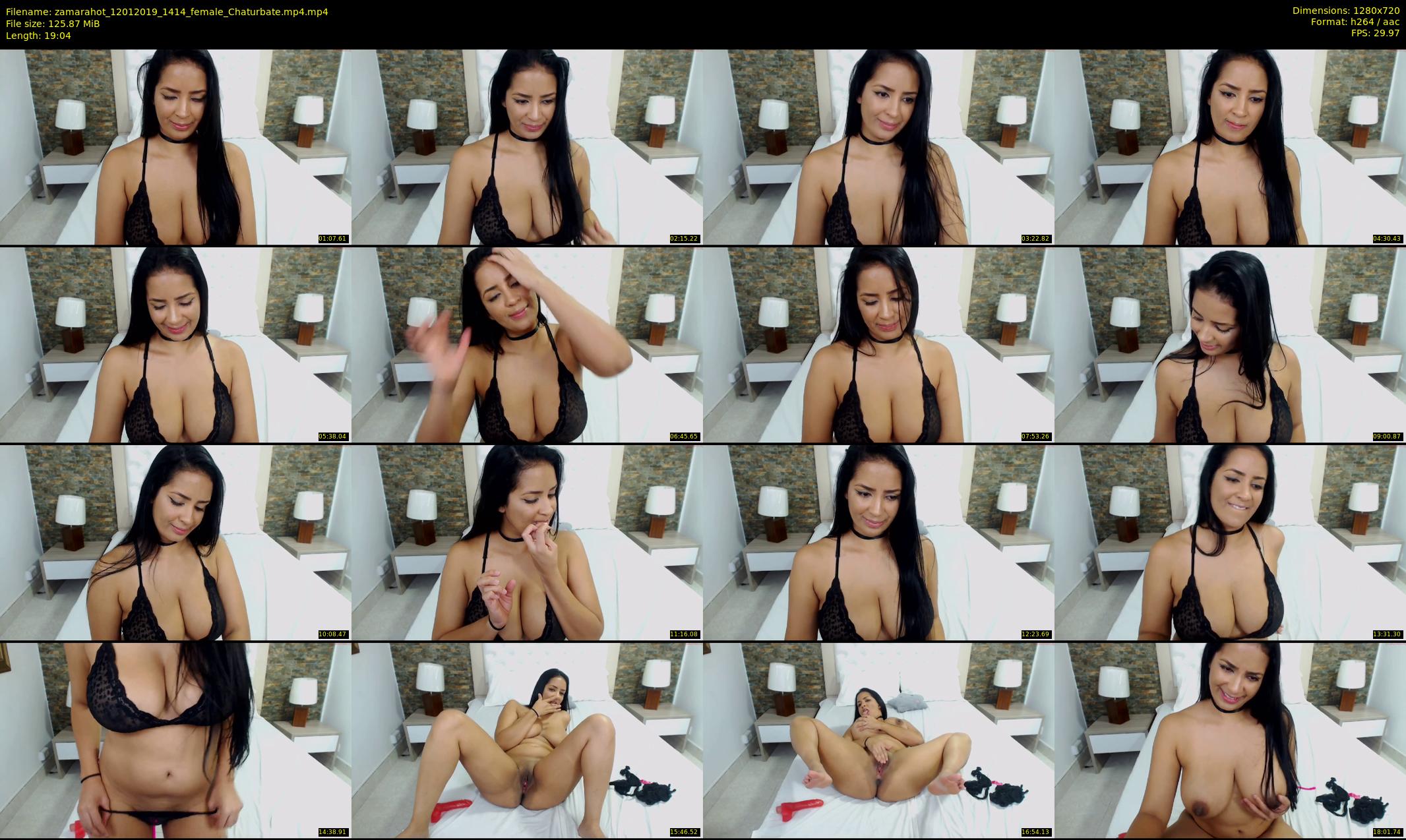zamarahot — 20 minute Chaturbate female cam show recording, 720p, Jan 12, 2019