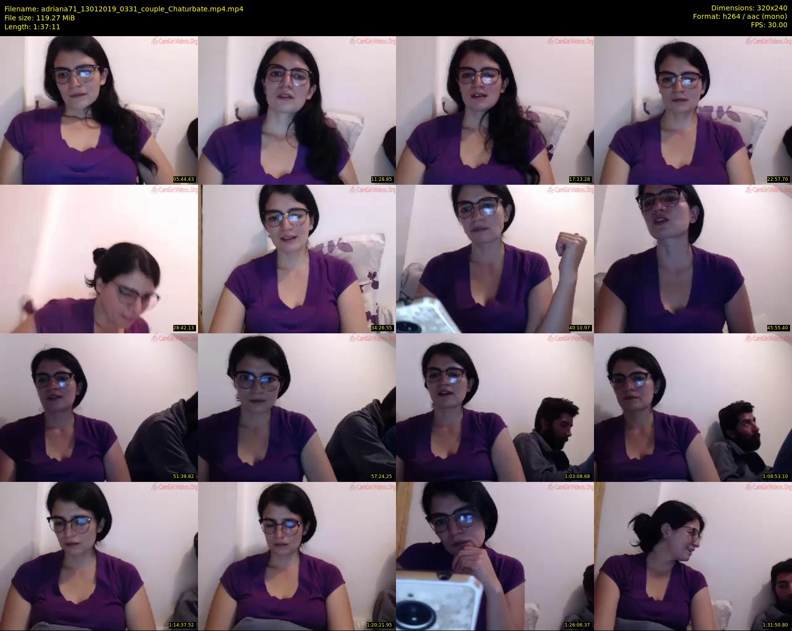 adriana71 — 98 minute Chaturbate couple cam show recording, SD, Jan 13, 2019