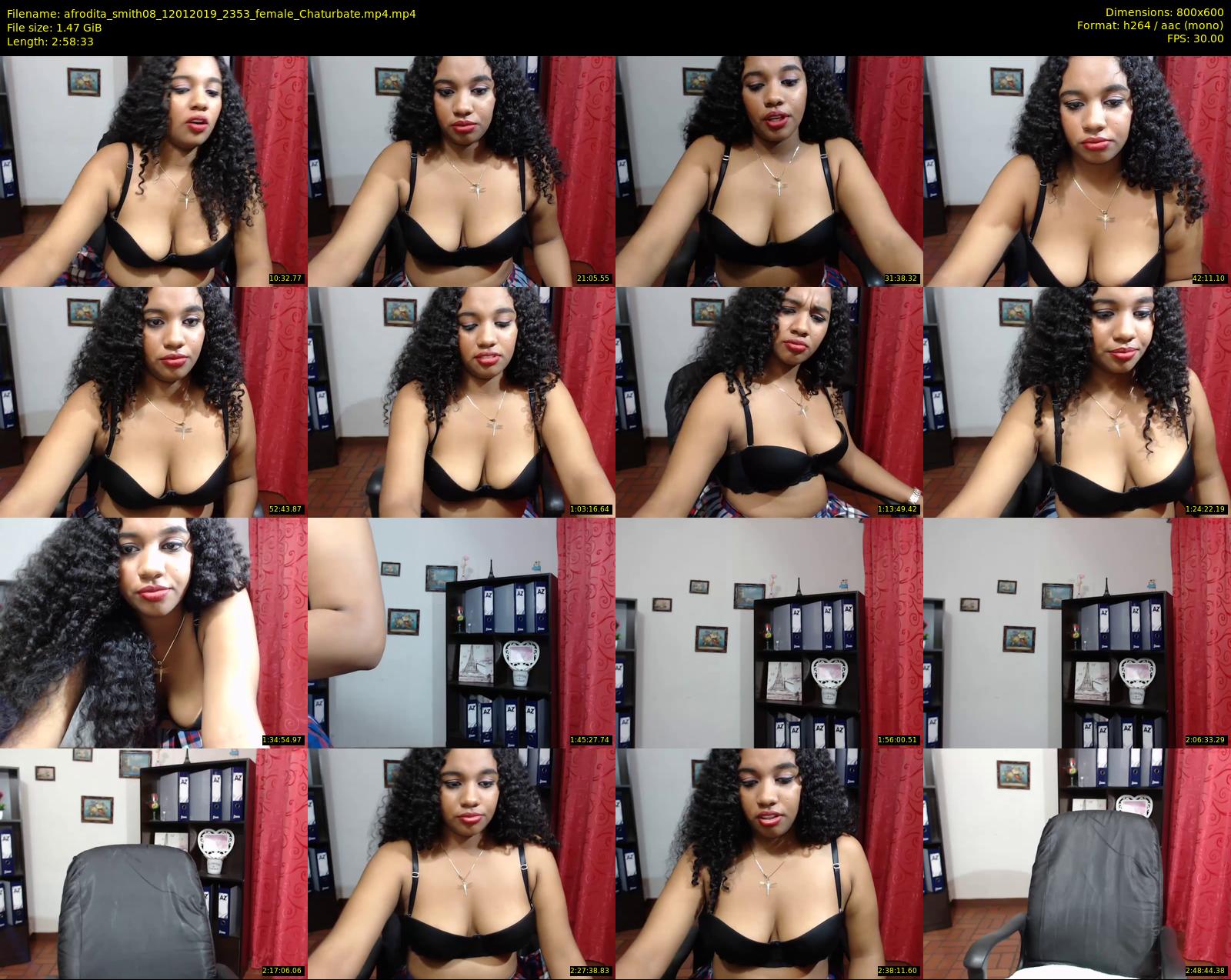 afrodita_smith08 — 179 minute Chaturbate female cam show recording, 480p, Jan 12, 2019