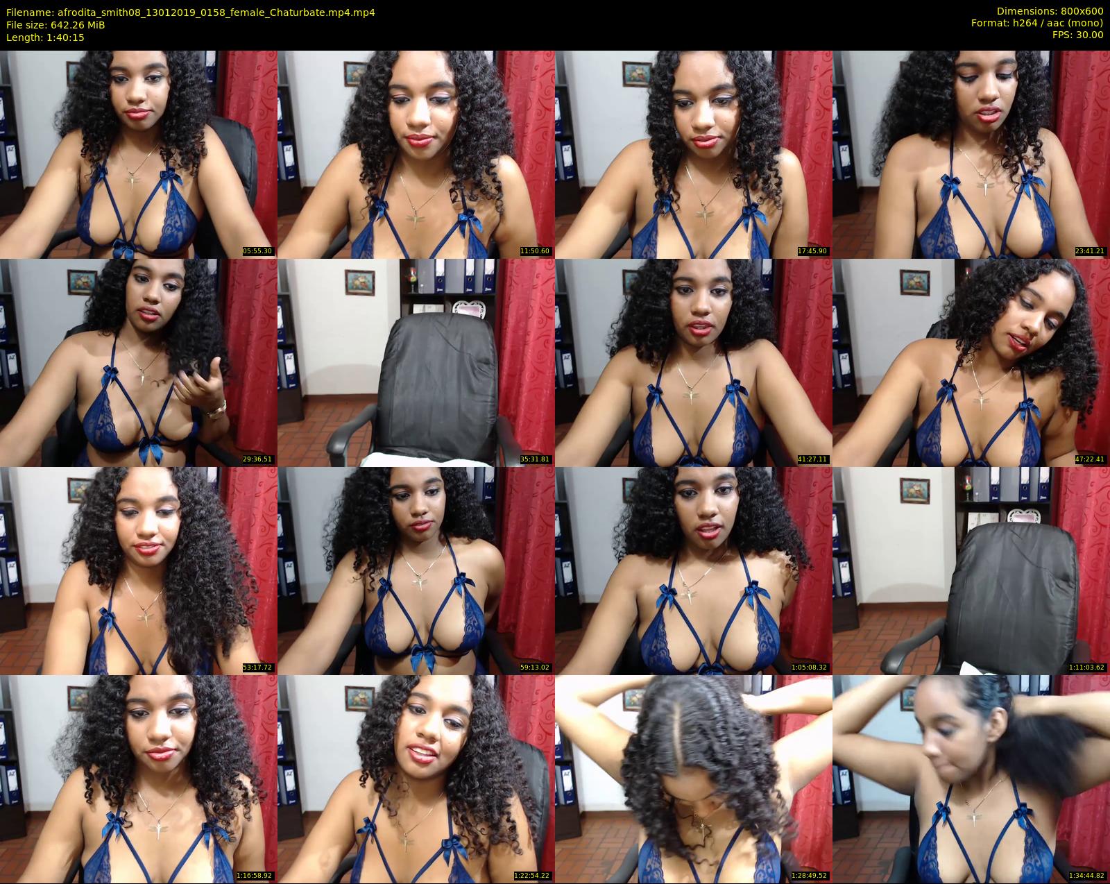 afrodita_smith08 — 101 minute Chaturbate female cam show recording, 480p, Jan 13, 2019