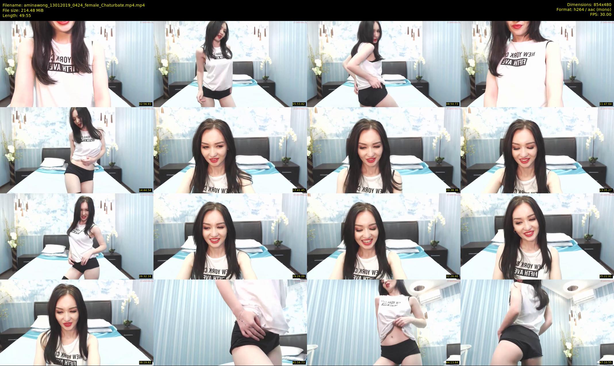 aminawong — 50 minute Chaturbate female cam show recording, 480p, Jan 13, 2019