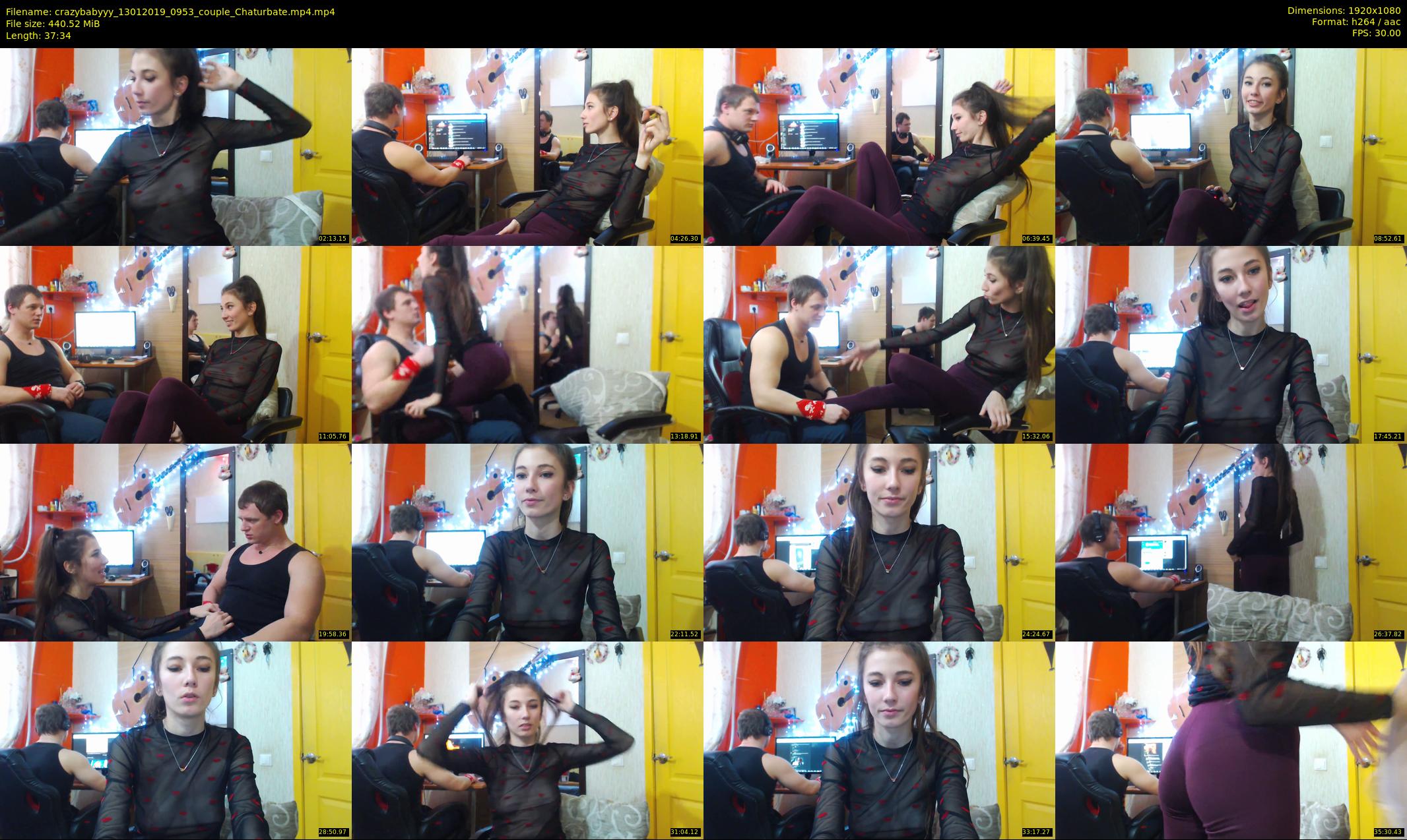 crazybabyyy — 38 minute Chaturbate couple cam show recording, 1080p, Jan 13, 2019