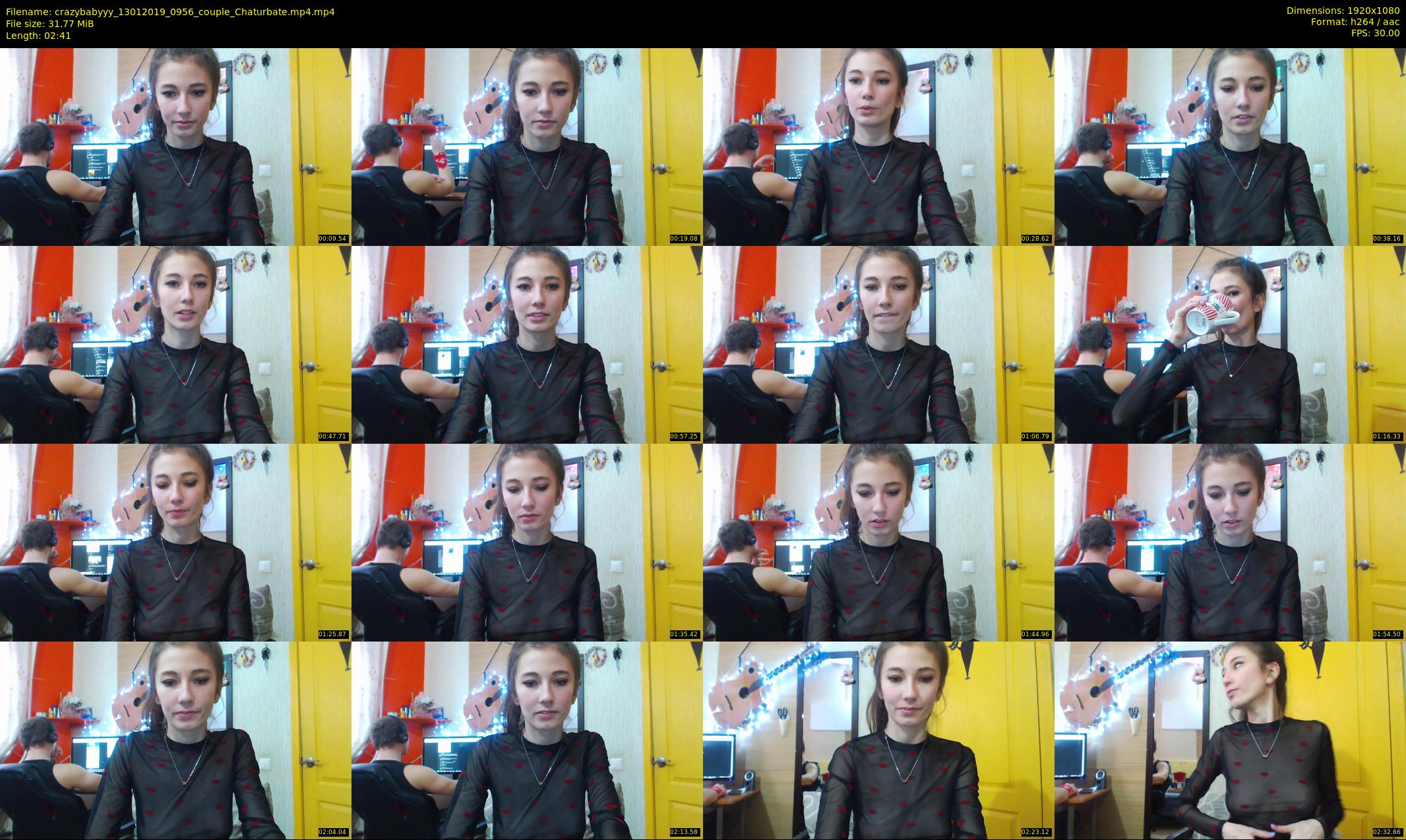 crazybabyyy — 3 minute Chaturbate couple cam show recording, 1080p, Jan 13, 2019