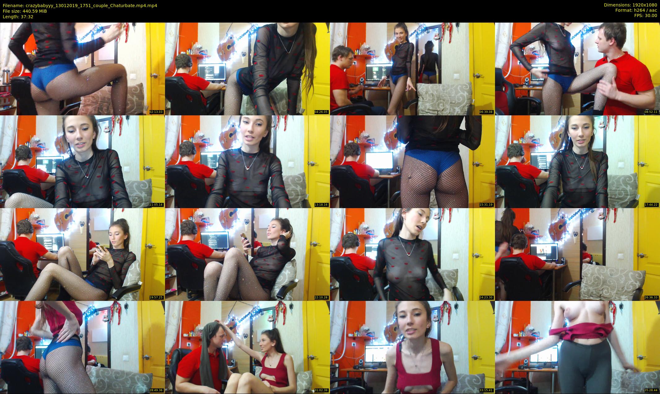crazybabyyy — 38 minute Chaturbate couple cam show recording, 1080p, Jan 13, 2019