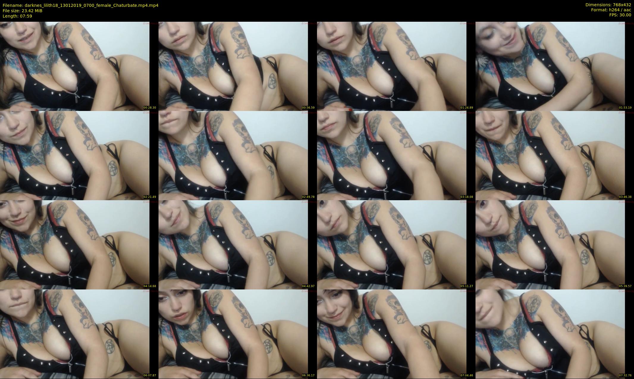 darknes_lilith18 — 8 minute Chaturbate female cam show recording, 360p, Jan 13, 2019
