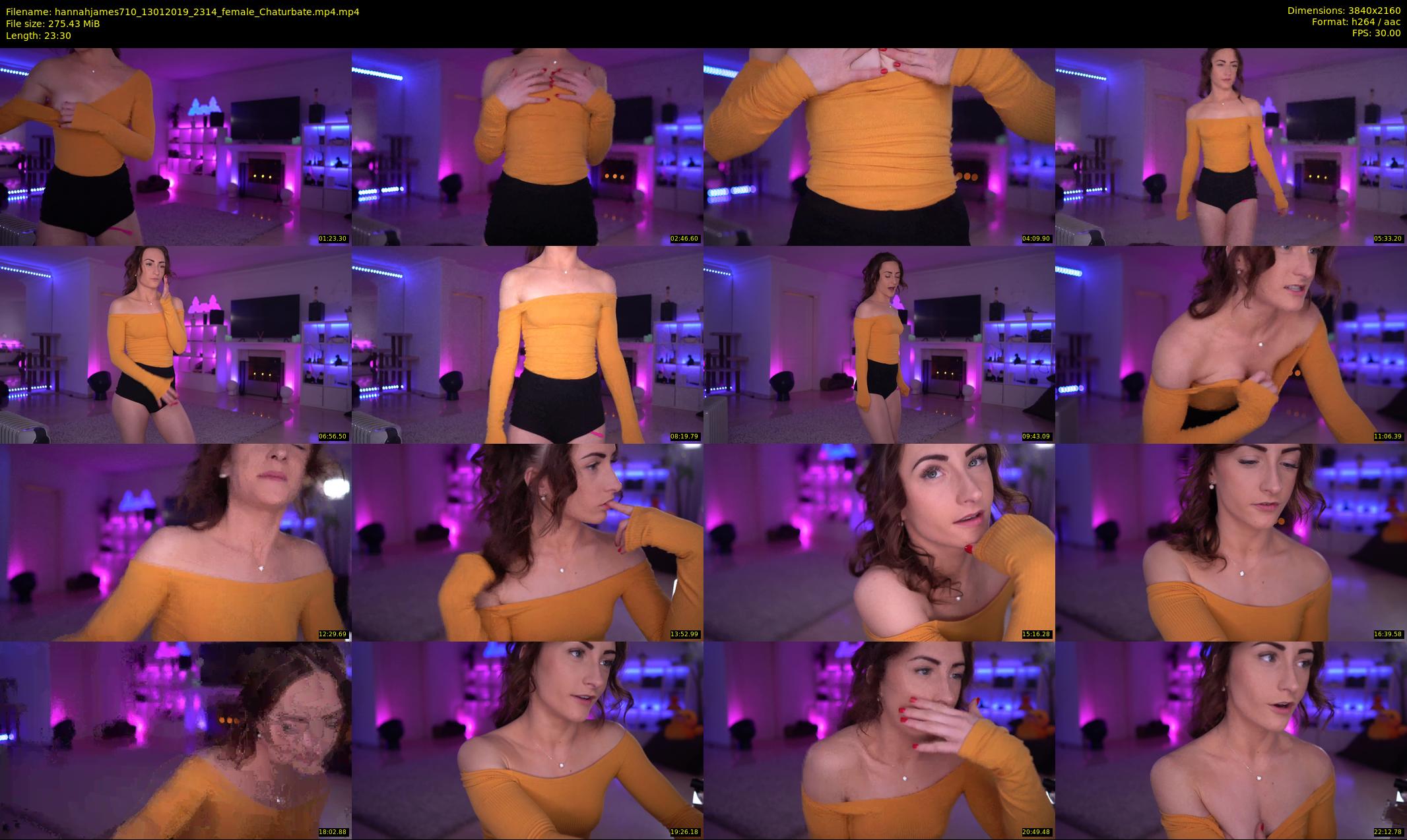 hannahjames710 — 24 minute Chaturbate female cam show recording, 4K, Jan 13, 2019
