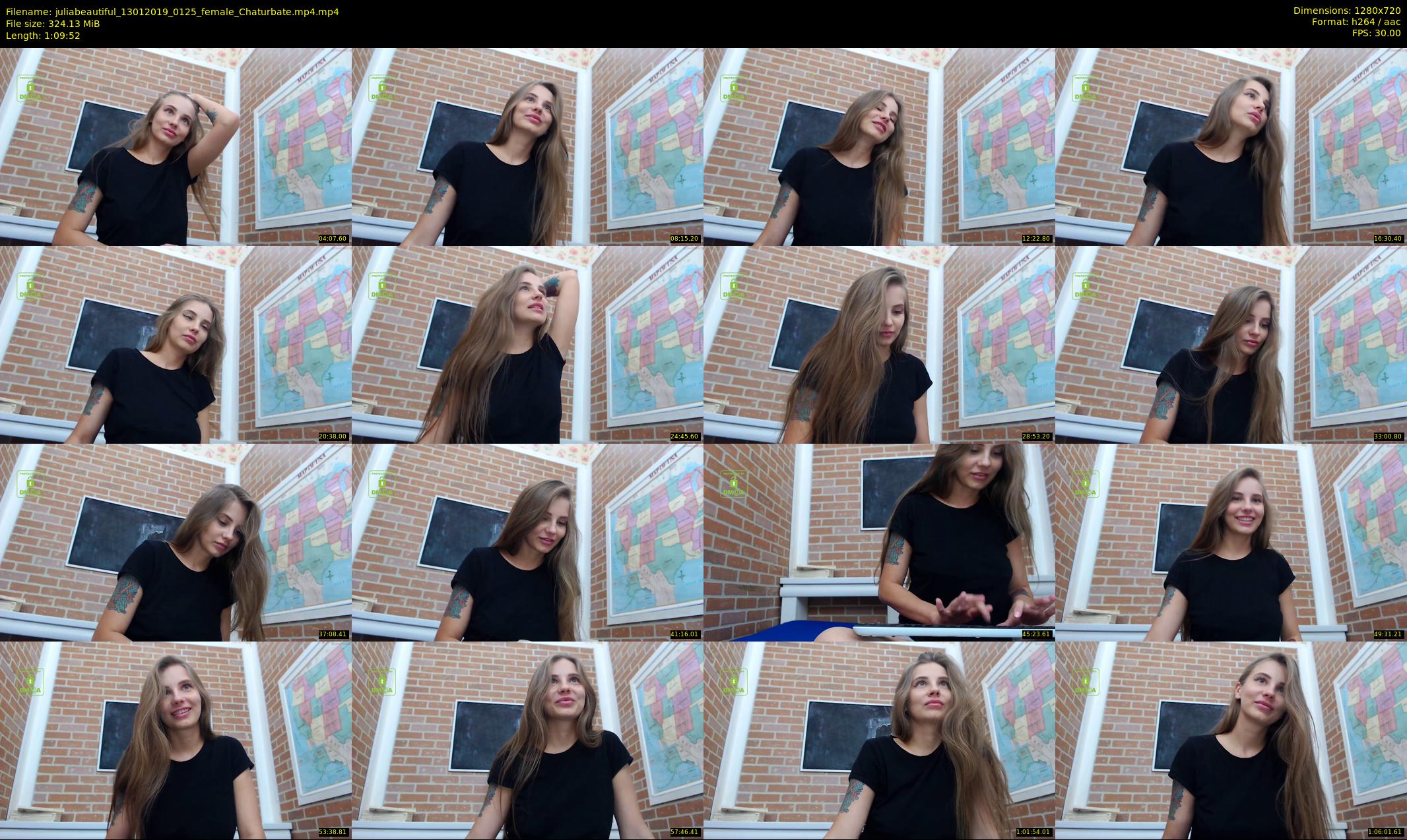 juliabeautiful — 70 minute Chaturbate female cam show recording, 720p, Jan 13, 2019