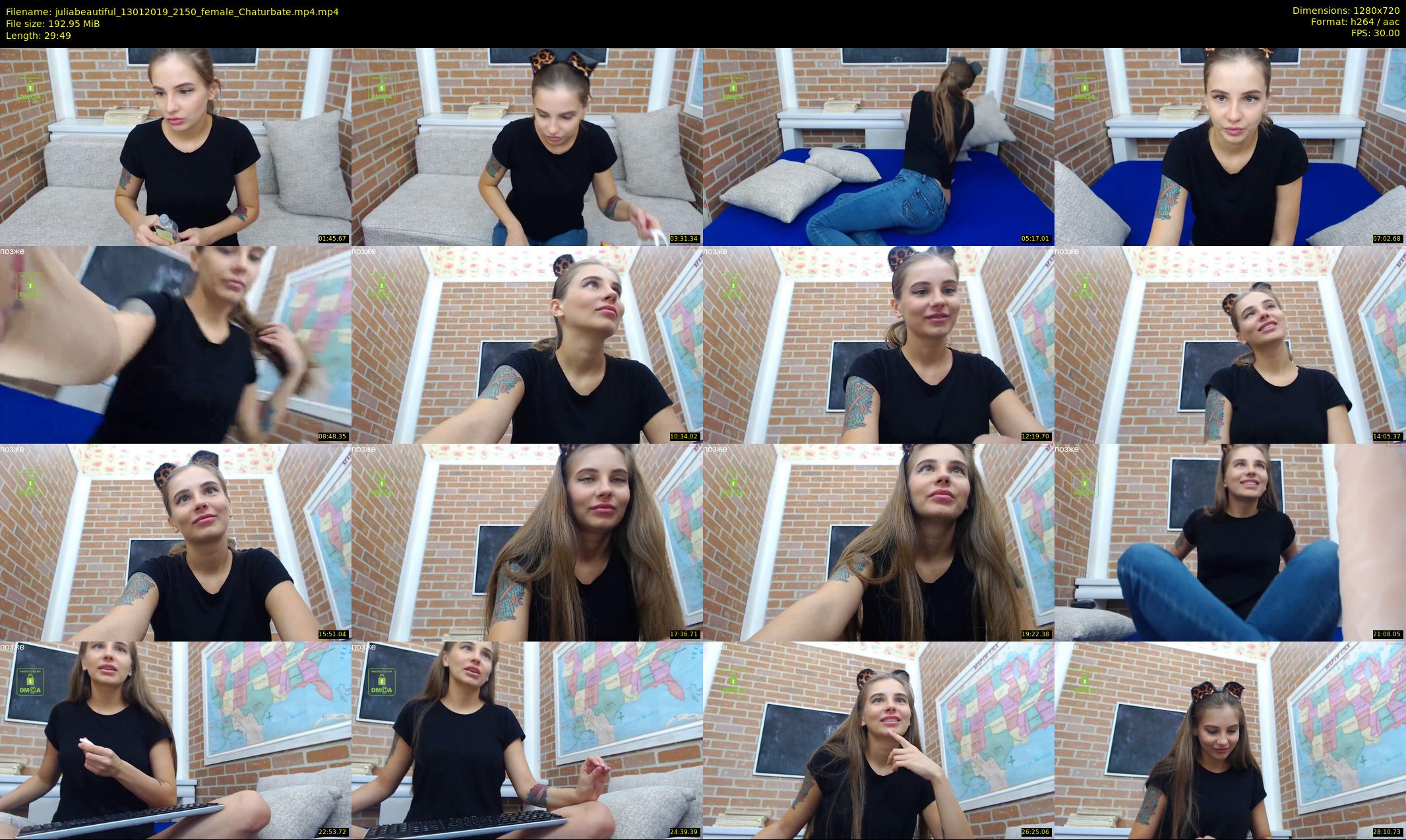 juliabeautiful — 30 minute Chaturbate female cam show recording, 720p, Jan 13, 2019