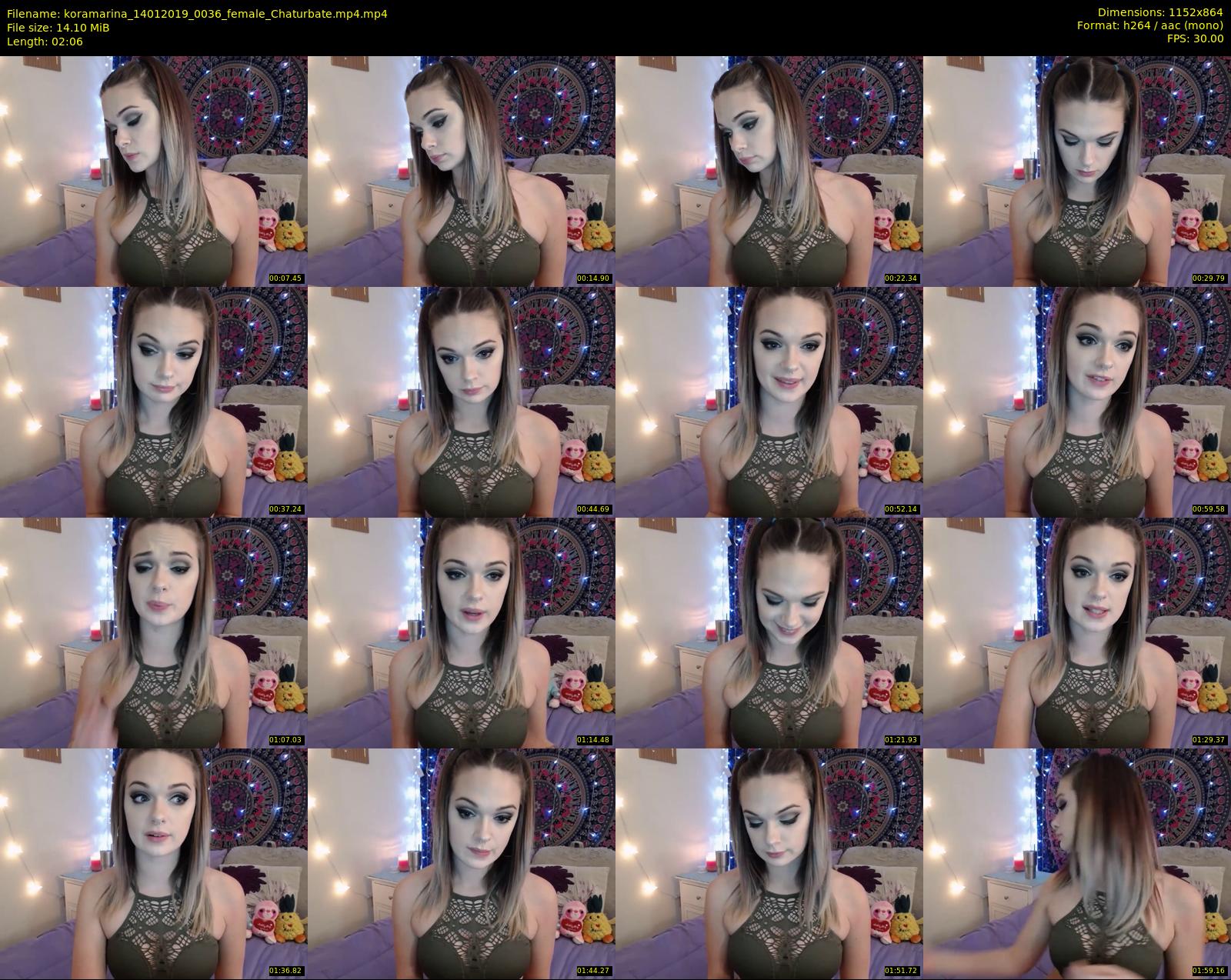 koramarina — 3 minute Chaturbate female cam show recording, 720p, Jan 14, 2019