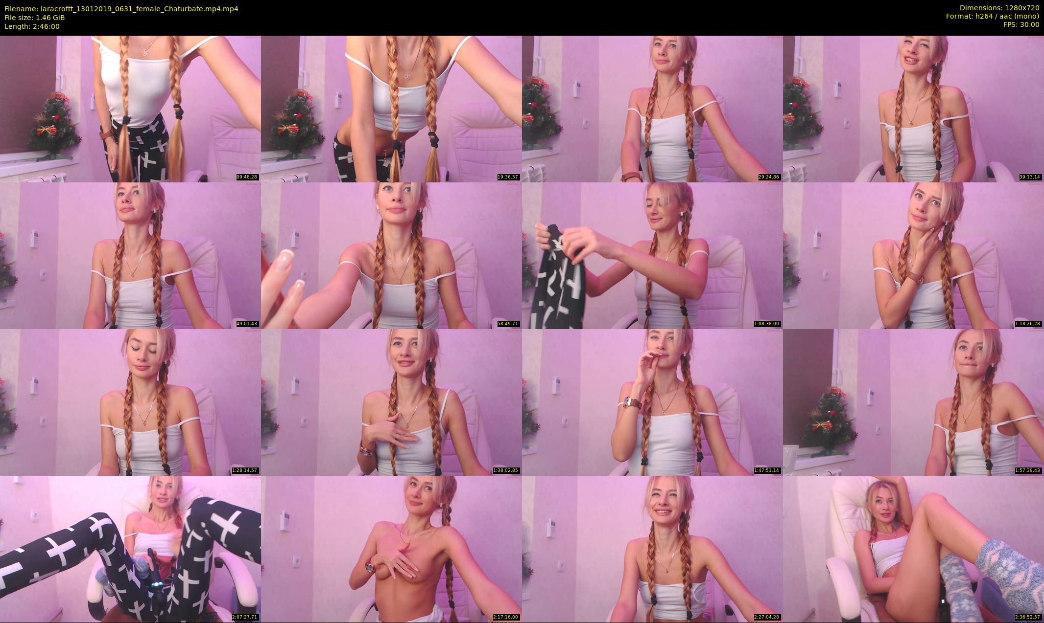 laracroftt — 166 minute Chaturbate female cam show recording, 720p, Jan 13, 2019