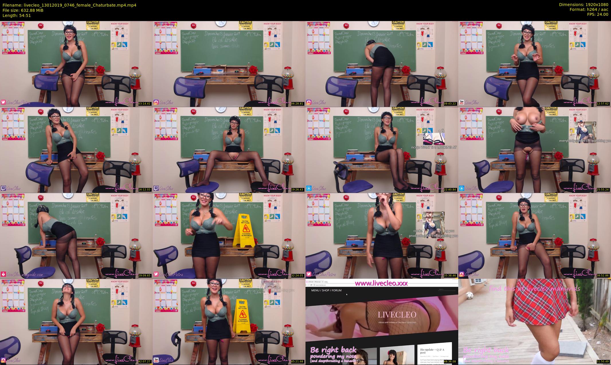 livecleo — 55 minute Chaturbate female cam show recording, 1080p, Jan 13, 2019