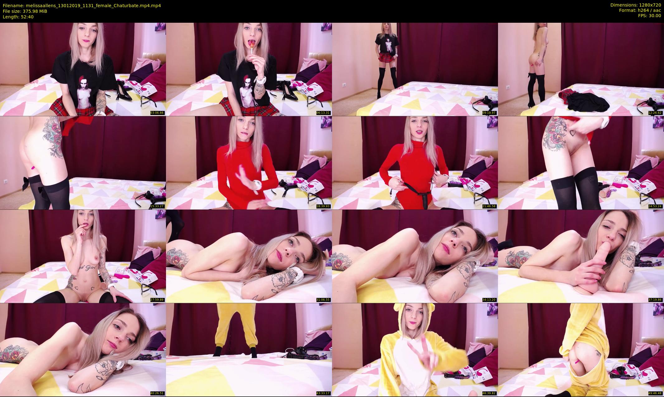 melissaallens — 53 minute Chaturbate female cam show recording, 720p, Jan 13, 2019