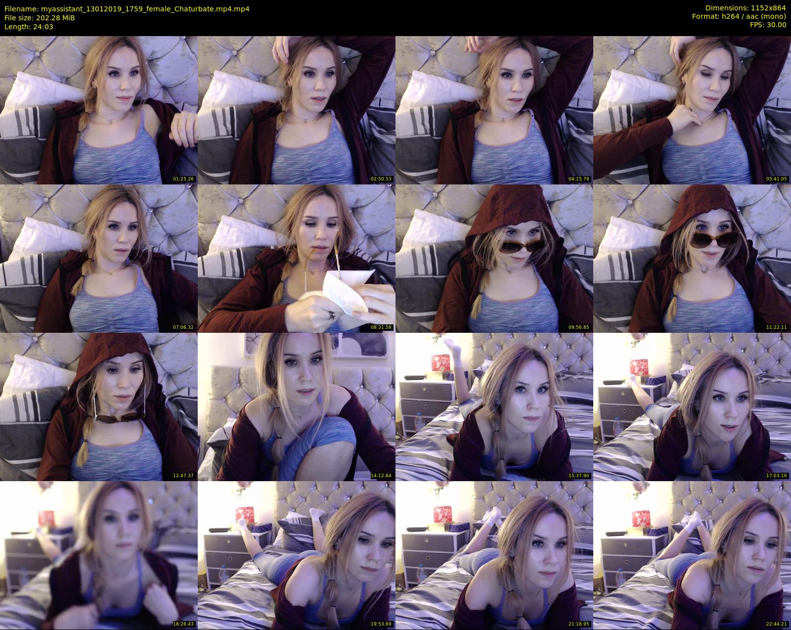 myassistant — 25 minute Chaturbate female cam show recording, 720p, Jan 13, 2019