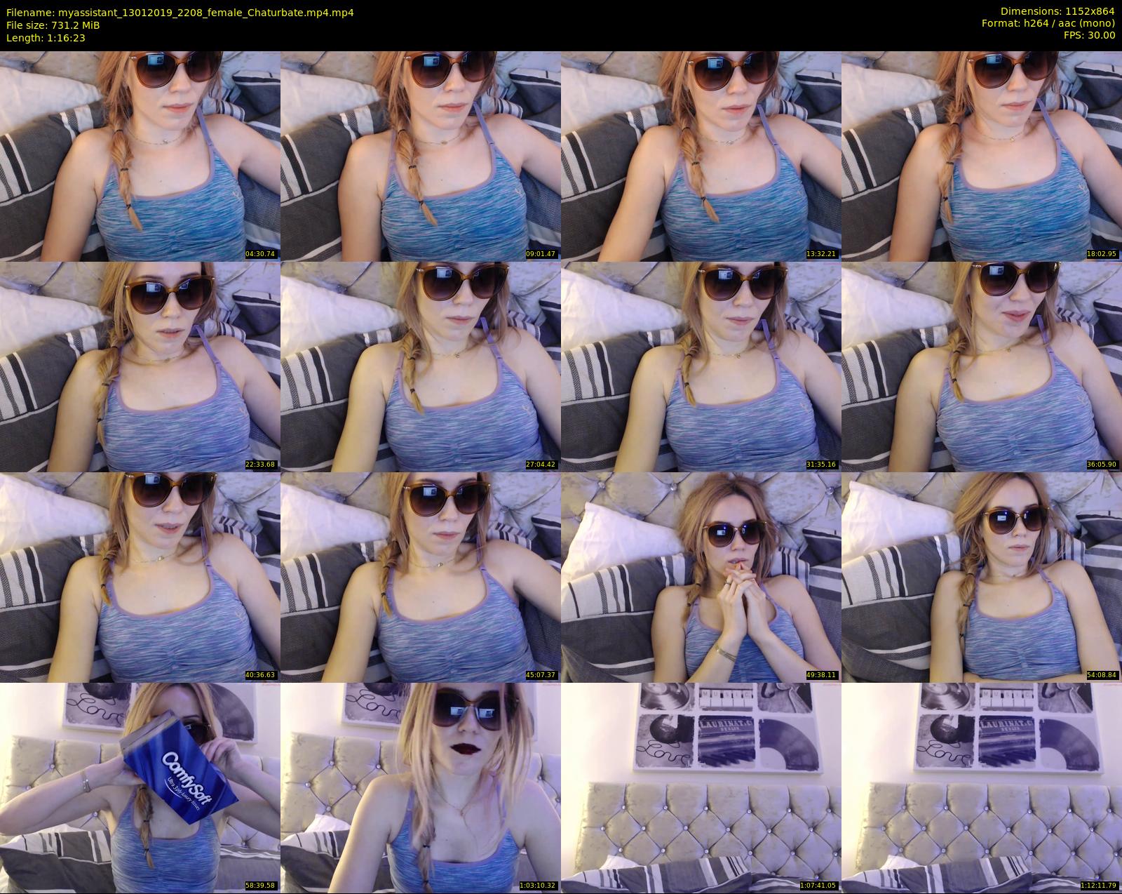 myassistant — 77 minute Chaturbate female cam show recording, 720p, Jan 13, 2019